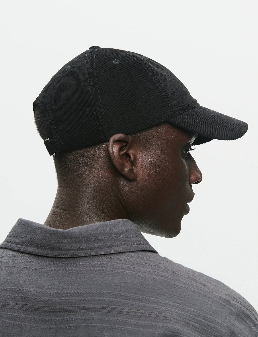 WOOD WOOD - WWLow profile corduroy cap - kappen - black - 3