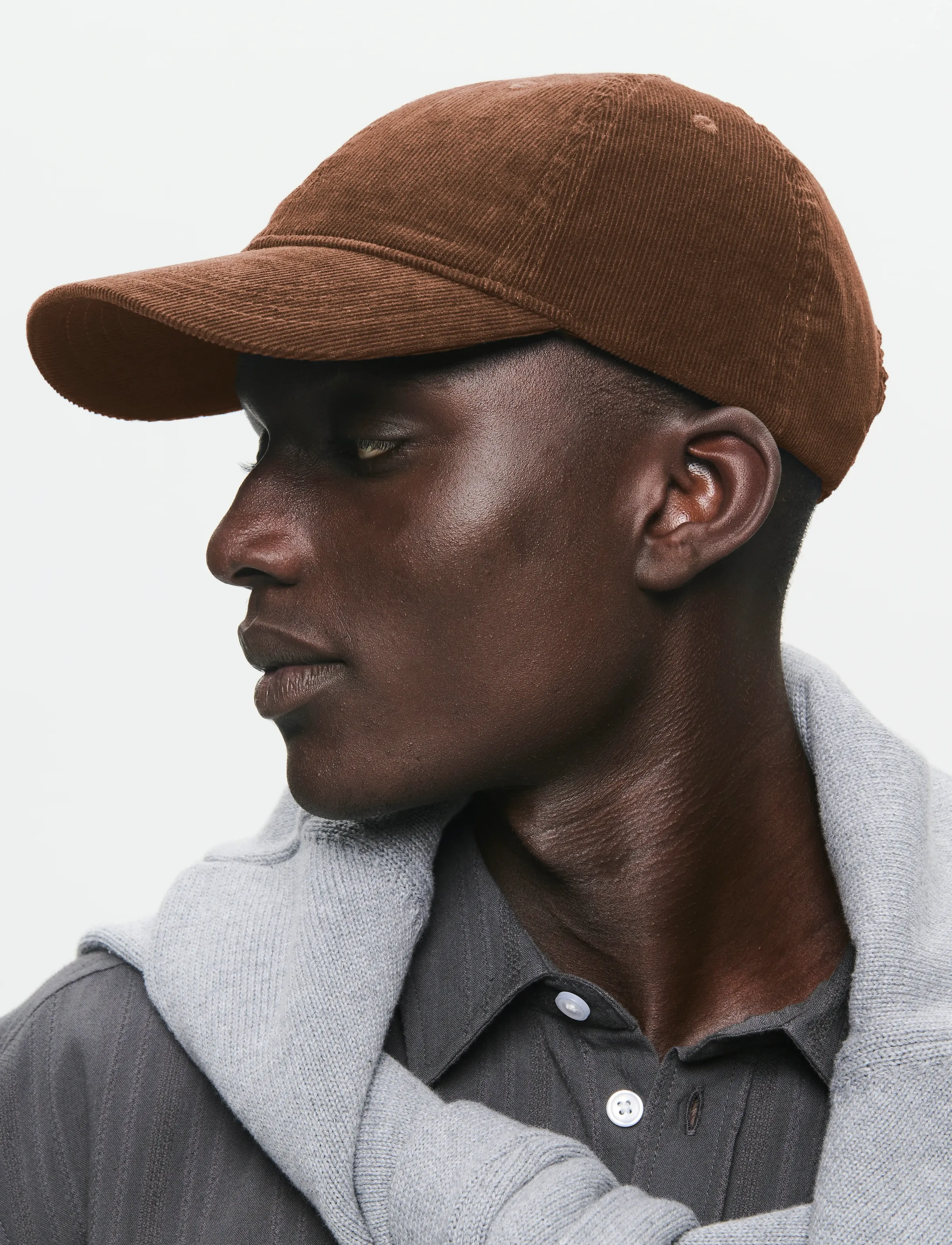 WOOD WOOD Wwlow Profile Corduroy Cap, One Size, Brown, Hovedbeklædning > Kasketter, Herre