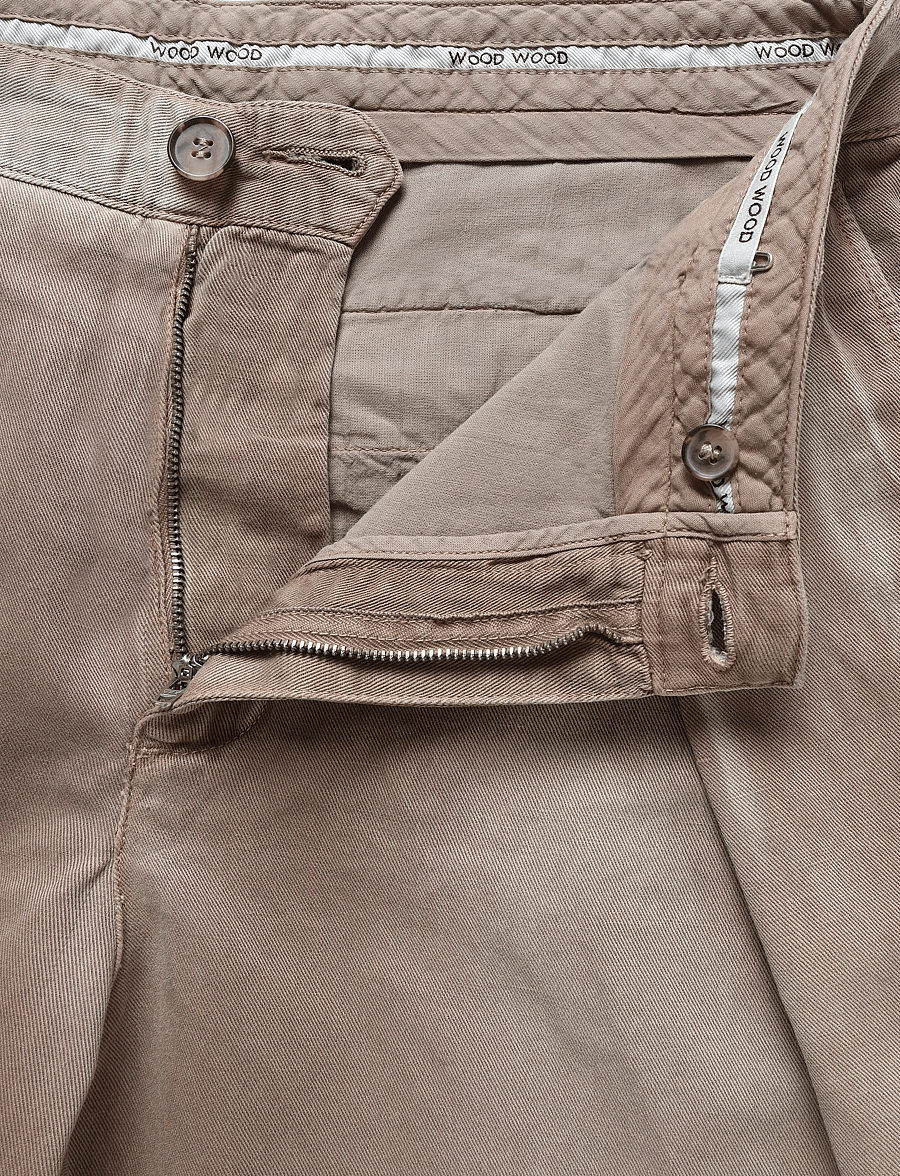 WOOD WOOD - WWFraser Pleated Chinos - hørbukser - desert - 3