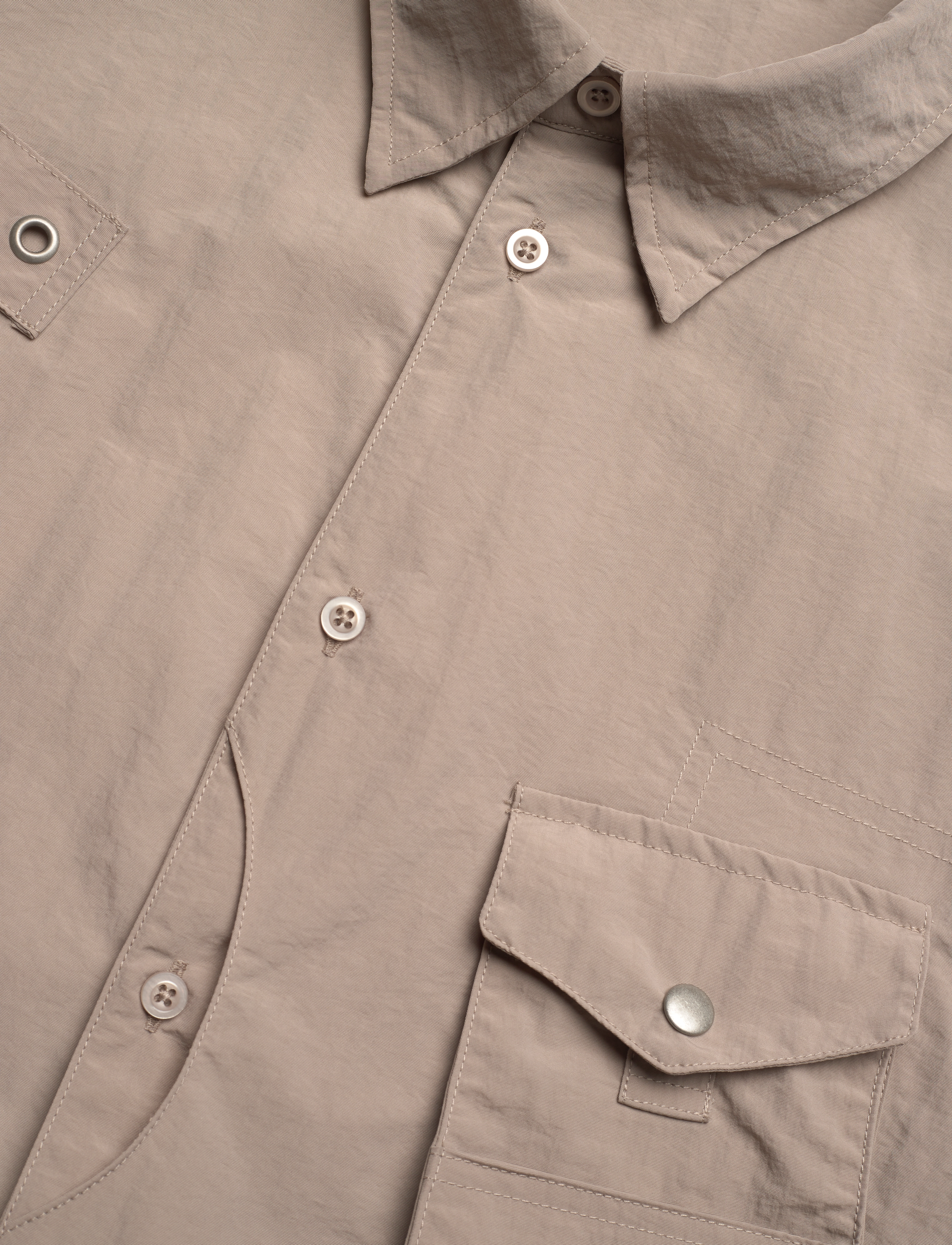 WOOD WOOD - Jaxson Fisherman Shirt - kortærmede skjorter - khaki - 3