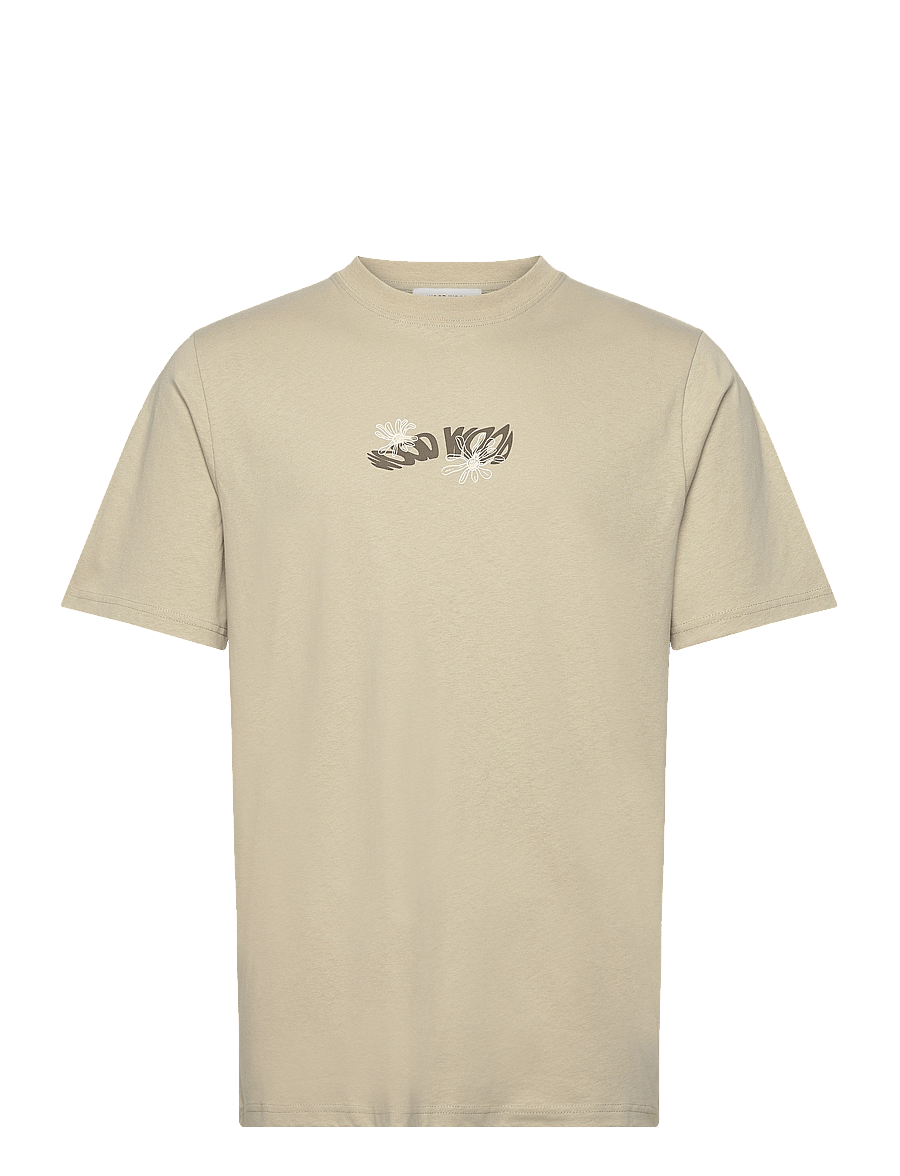 WOOD WOOD - Bobby Flowers T-shirt GOTS - taupe beige - 0
