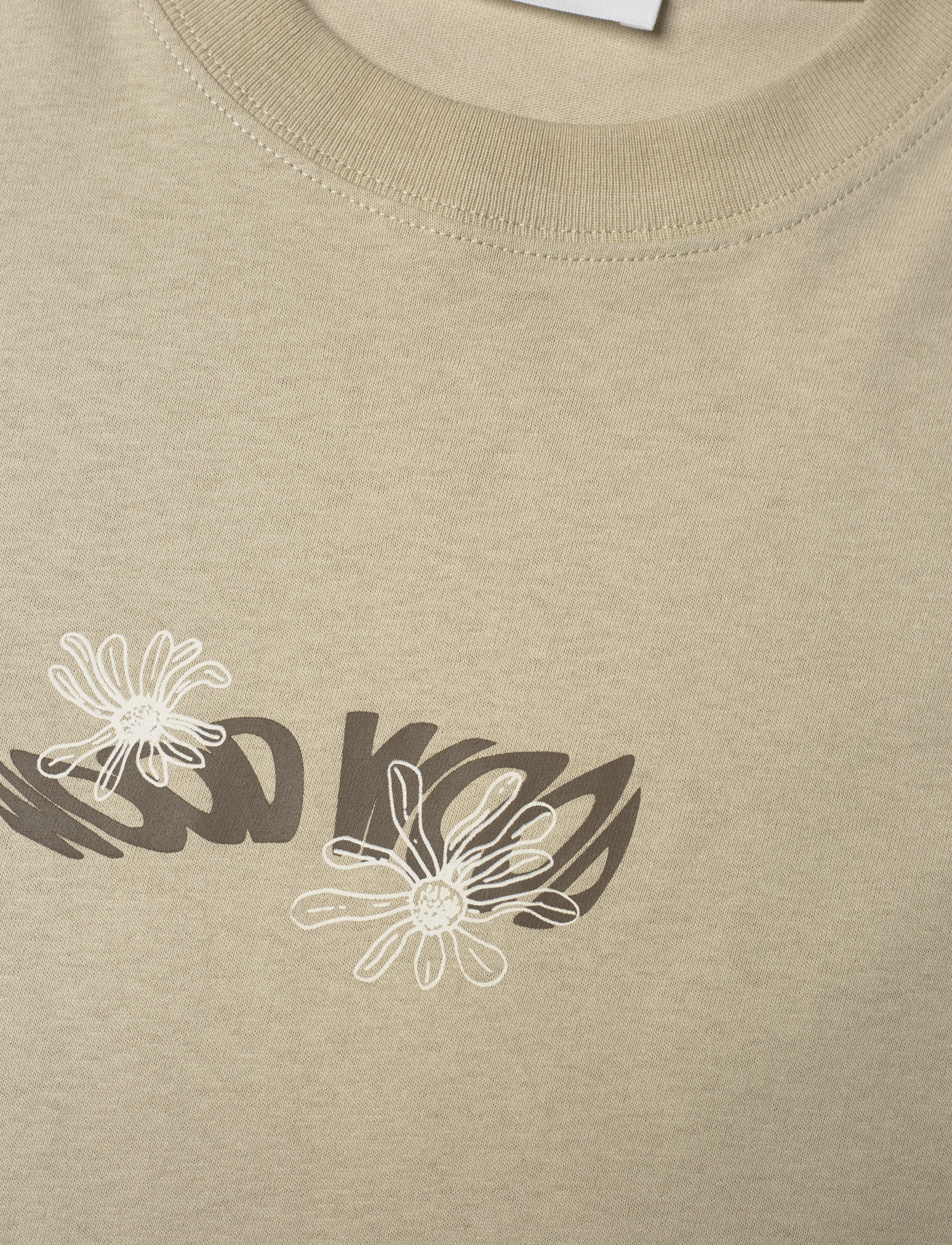 WOOD WOOD - Bobby Flowers T-shirt GOTS - taupe beige - 2
