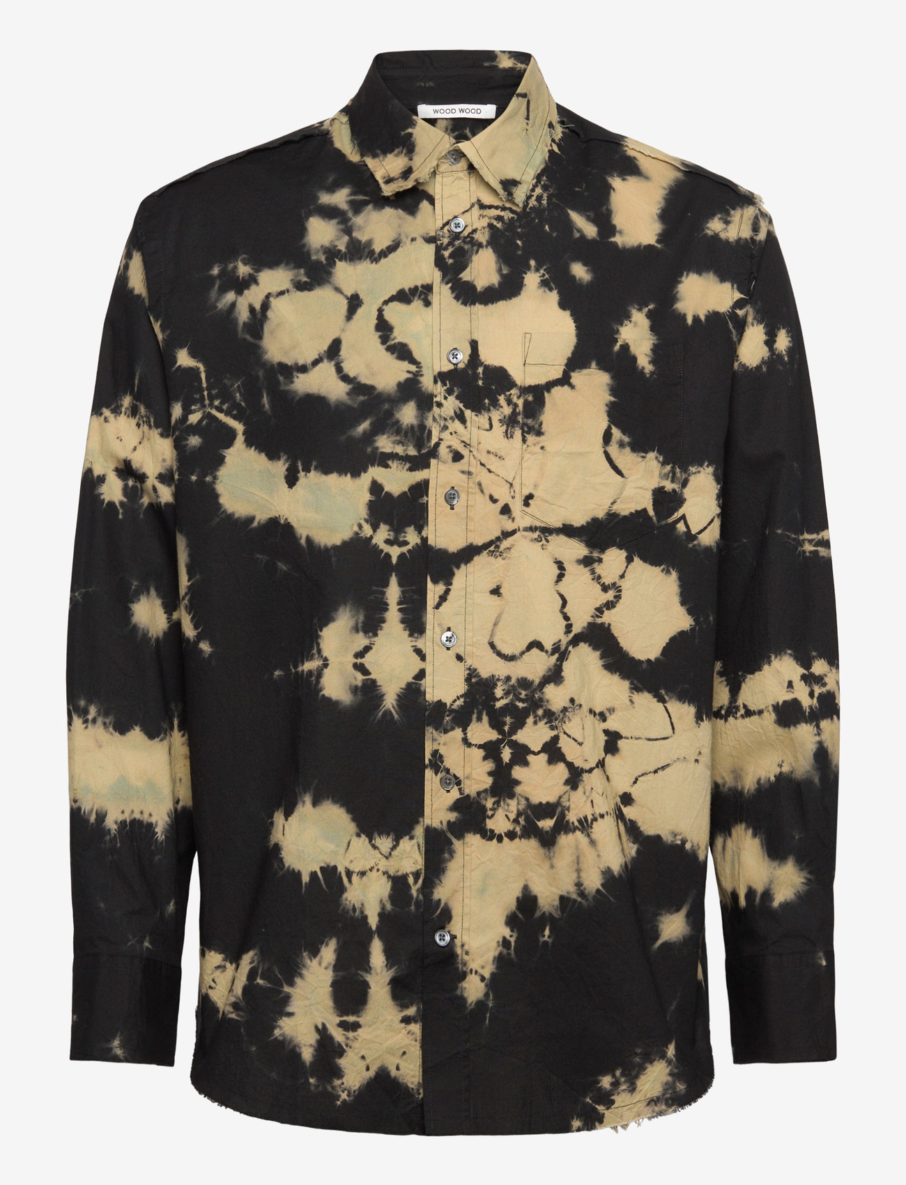 WOOD WOOD - WWNico Shirt - mönstrade skjortor - black - 0