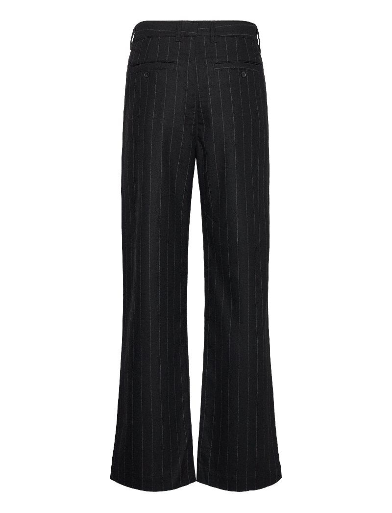 WOOD WOOD - WWFraser Pleated Chinos - chinos - black stripes - 1