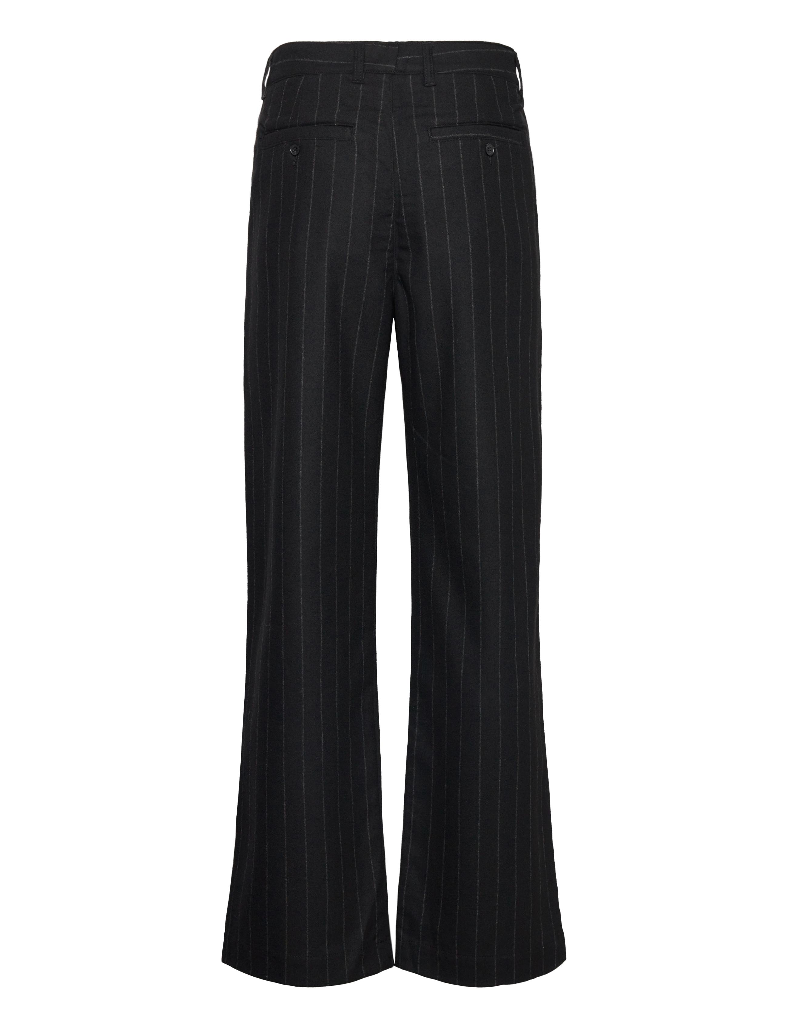 WOOD WOOD - WWFraser Pleated Chinos - black stripes - 1