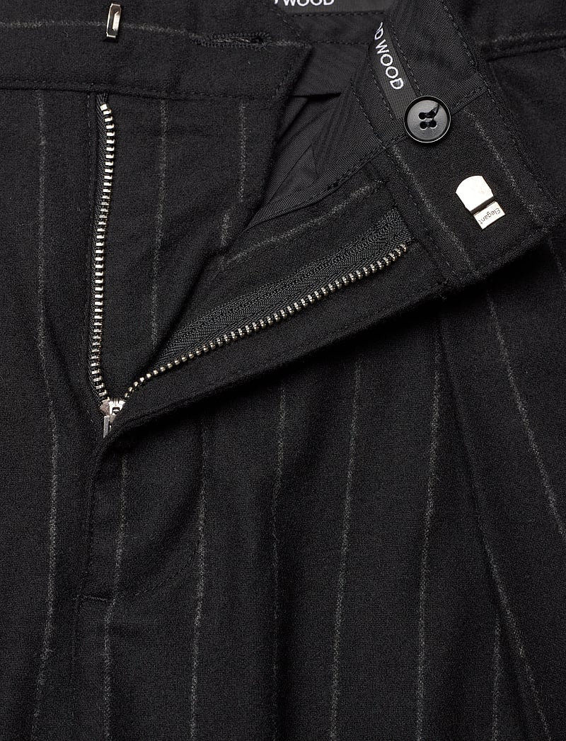 WOOD WOOD - WWFraser Pleated Chinos - chinos - black stripes - 3