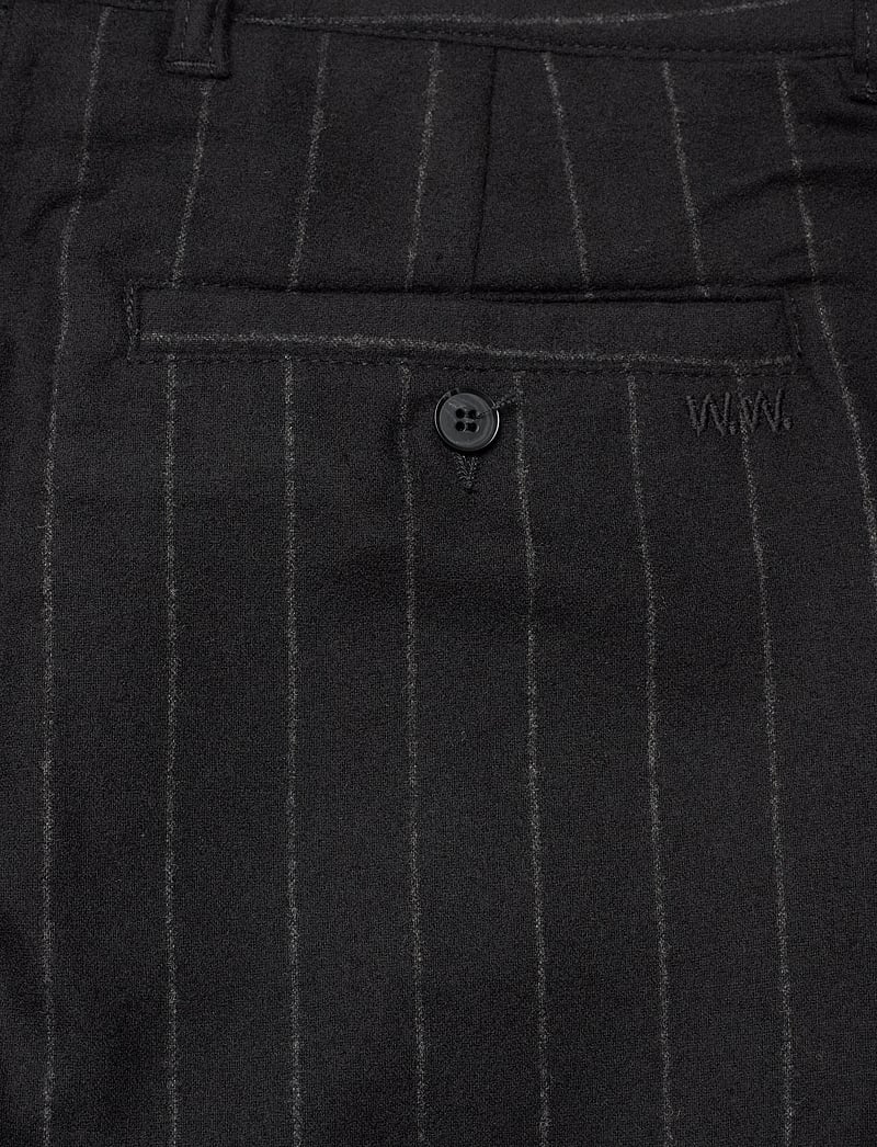 WOOD WOOD - WWFraser Pleated Chinos - chinos - black stripes - 4