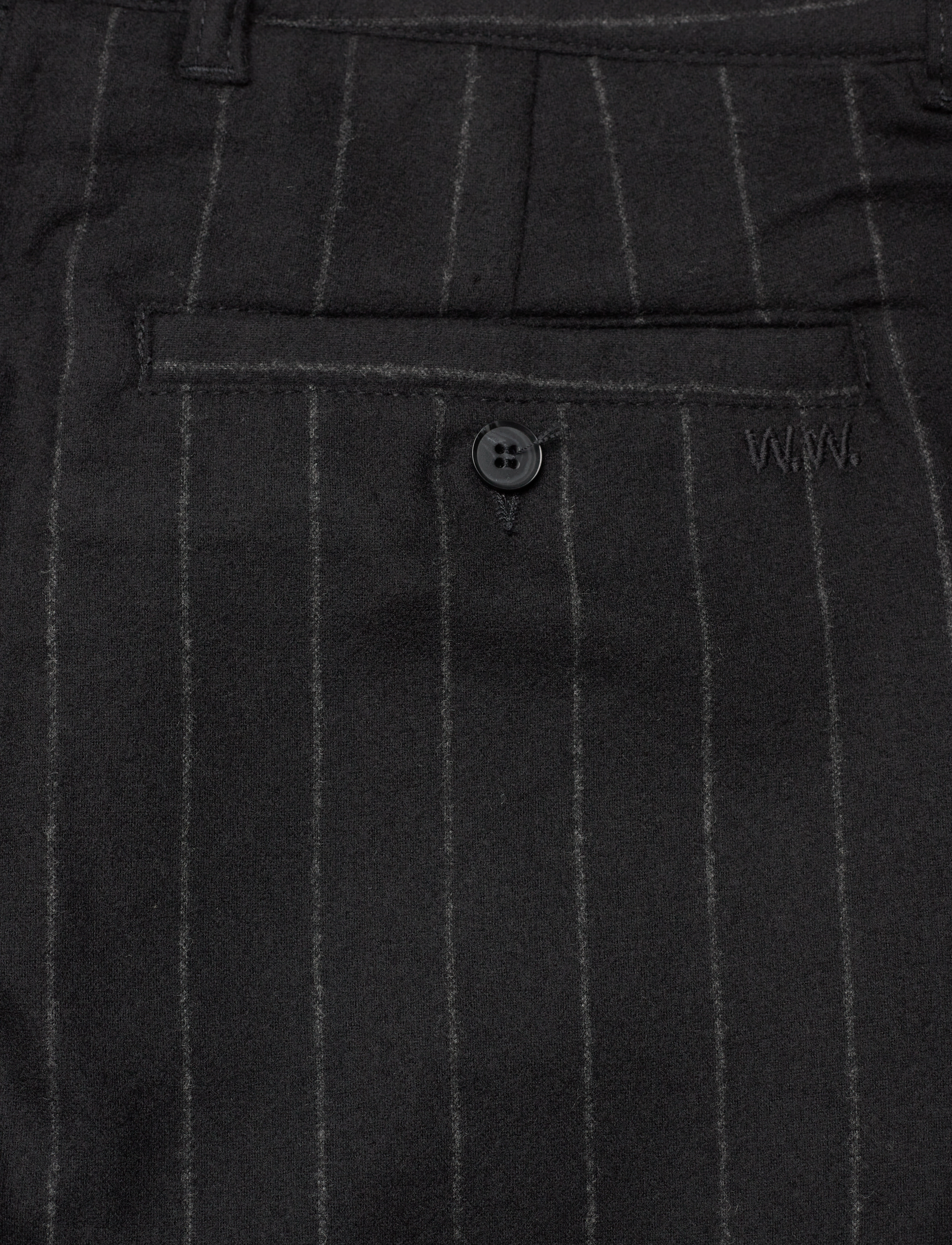 WOOD WOOD - WWFraser Pleated Chinos - black stripes - 4