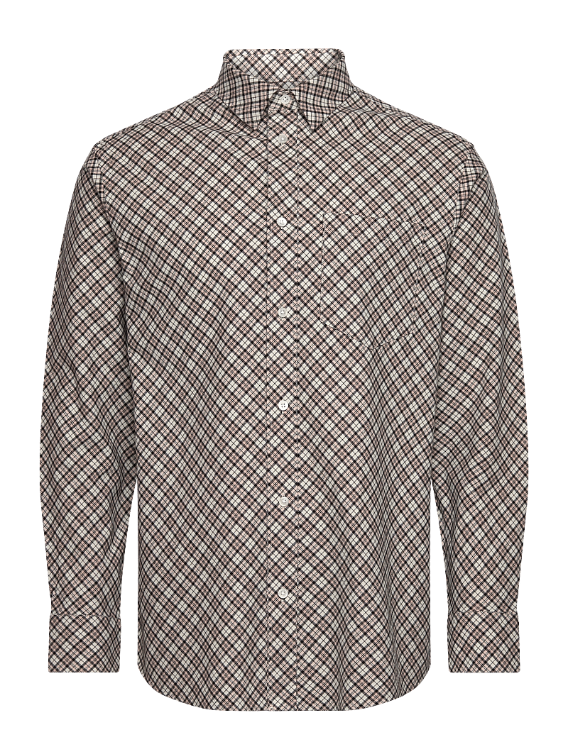 WOOD WOOD - WWNico Bias Flannel Shirt - flannel-skjorter - rose smoke check pattern - 0