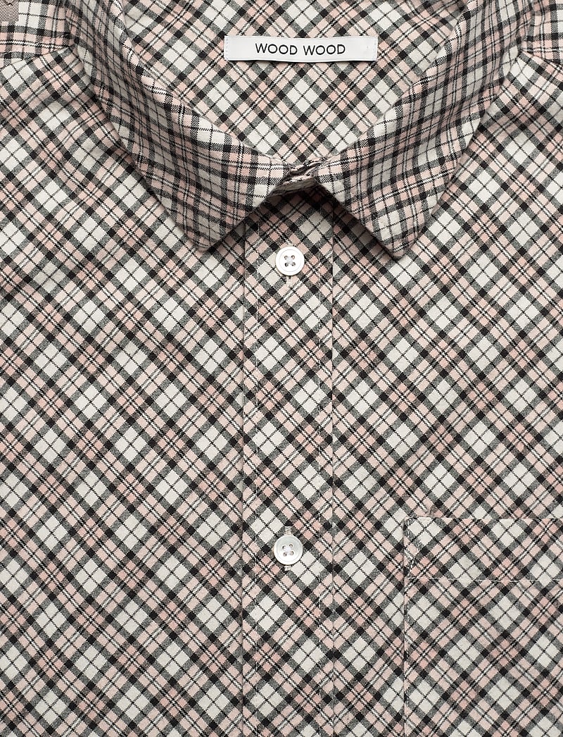 WOOD WOOD - WWNico Bias Flannel Shirt - flannel-skjorter - rose smoke check pattern - 2