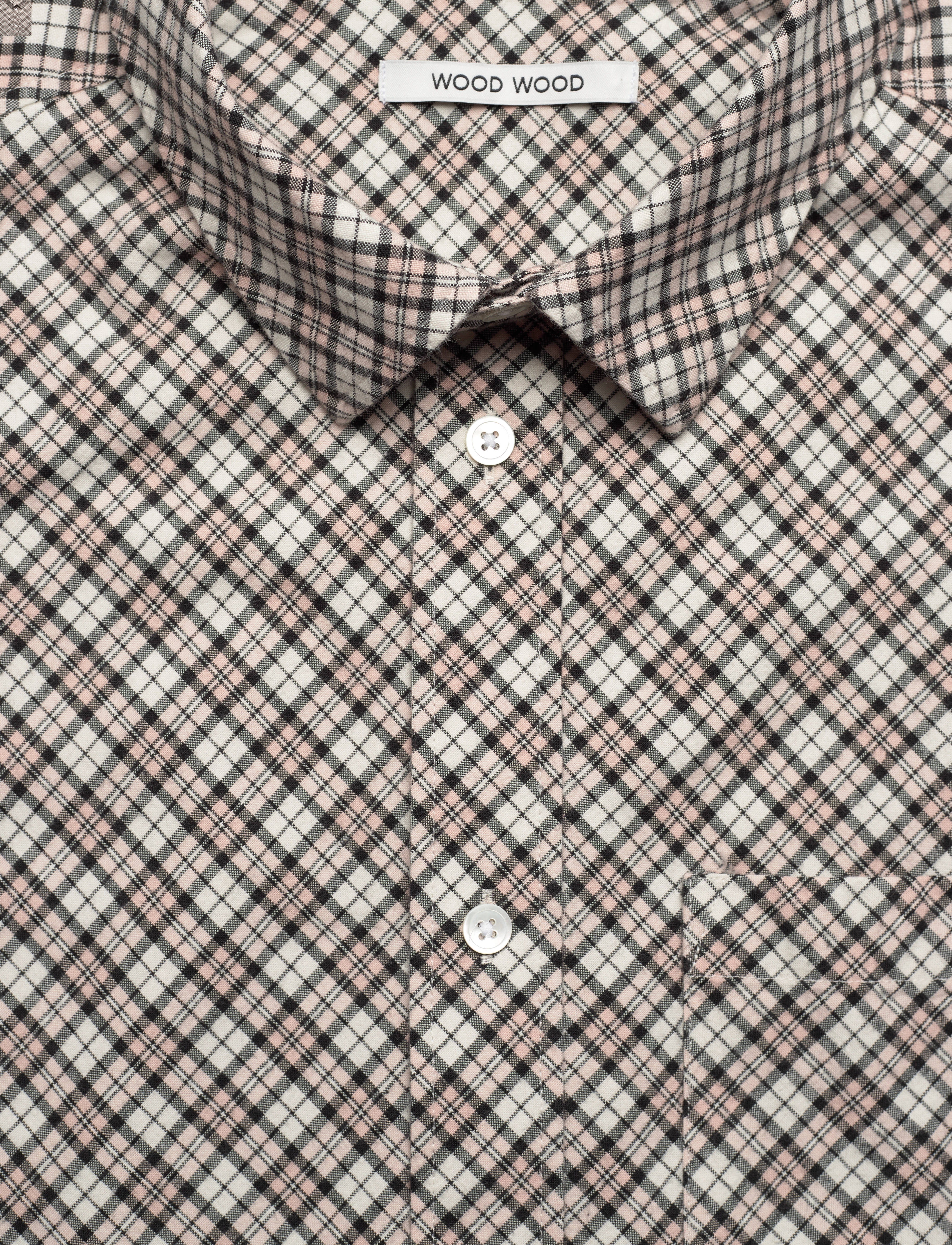 WOOD WOOD - WWNico Bias Flannel Shirt - chemises en flanelle - rose smoke check pattern - 2