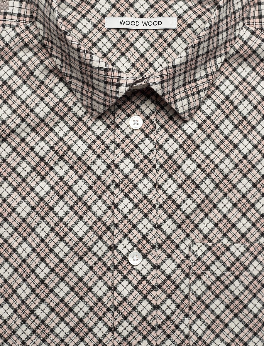 WOOD WOOD - WWNico Bias Flannel Shirt - chemises en flanelle - rose smoke check pattern - 2