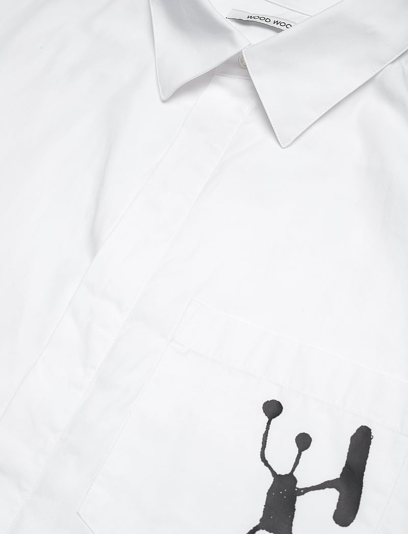 WOOD WOOD - WWRofus Oversized Print Shirt - mønstrede skjorter - white - 3