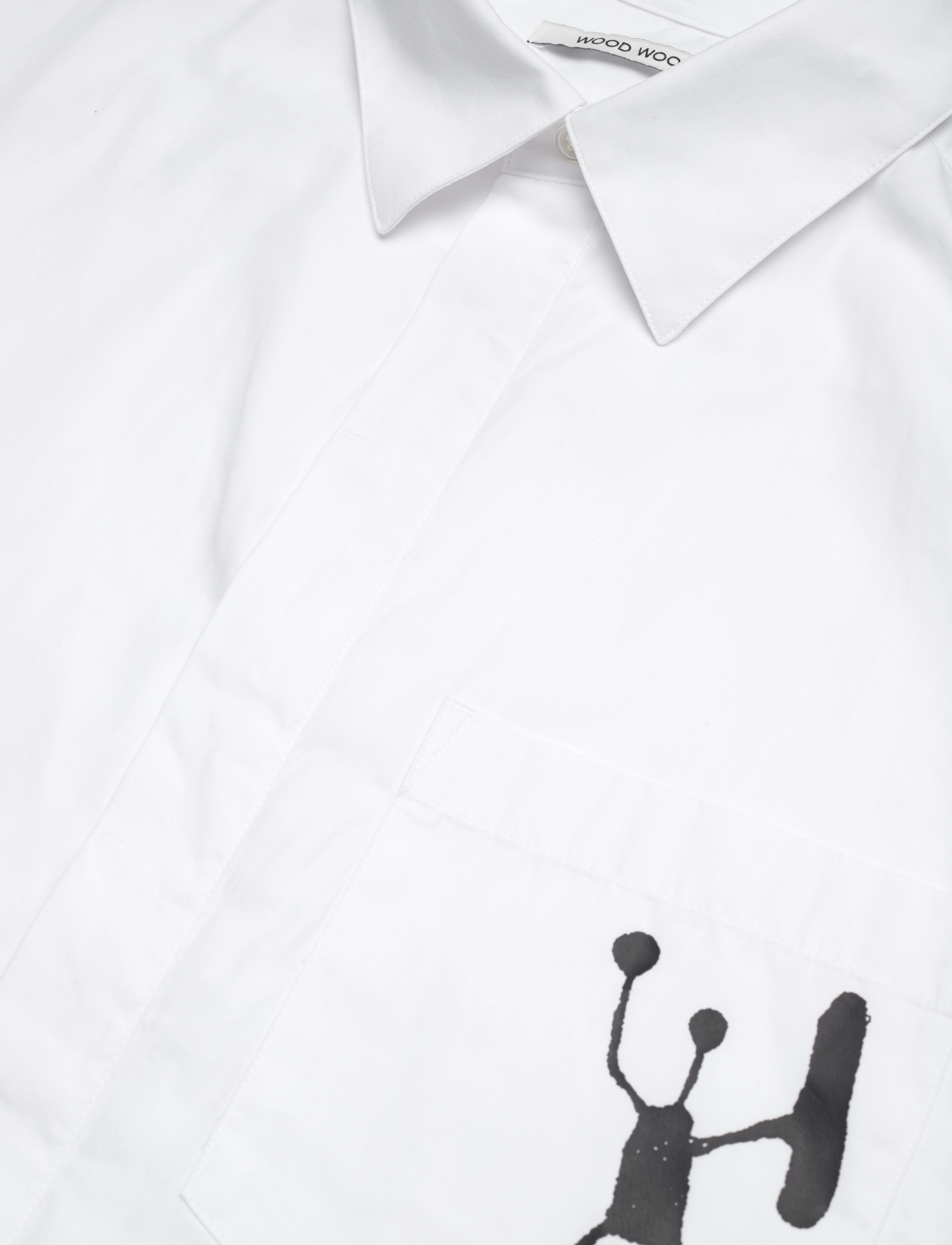 WOOD WOOD - WWRofus Oversized Print Shirt - kuviolliset paidat - white - 3