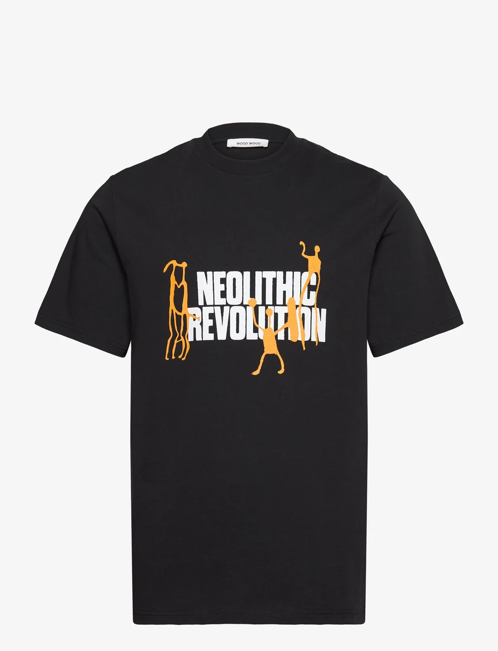 WOOD WOOD - WWBobby Neolithic T-shirt - kurzärmelig - black - 0
