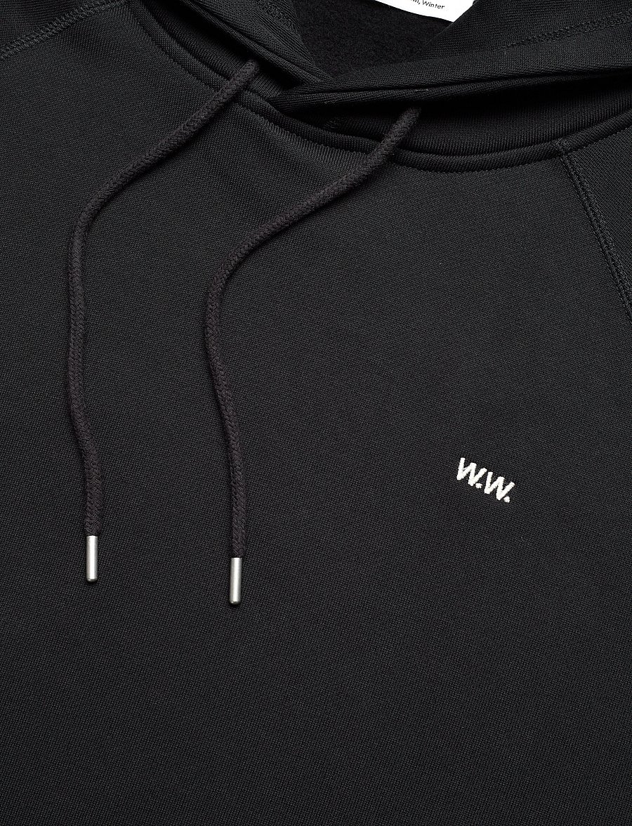 WOOD WOOD - WWEssential Fredclassic hoodie - hoodies - black - 2