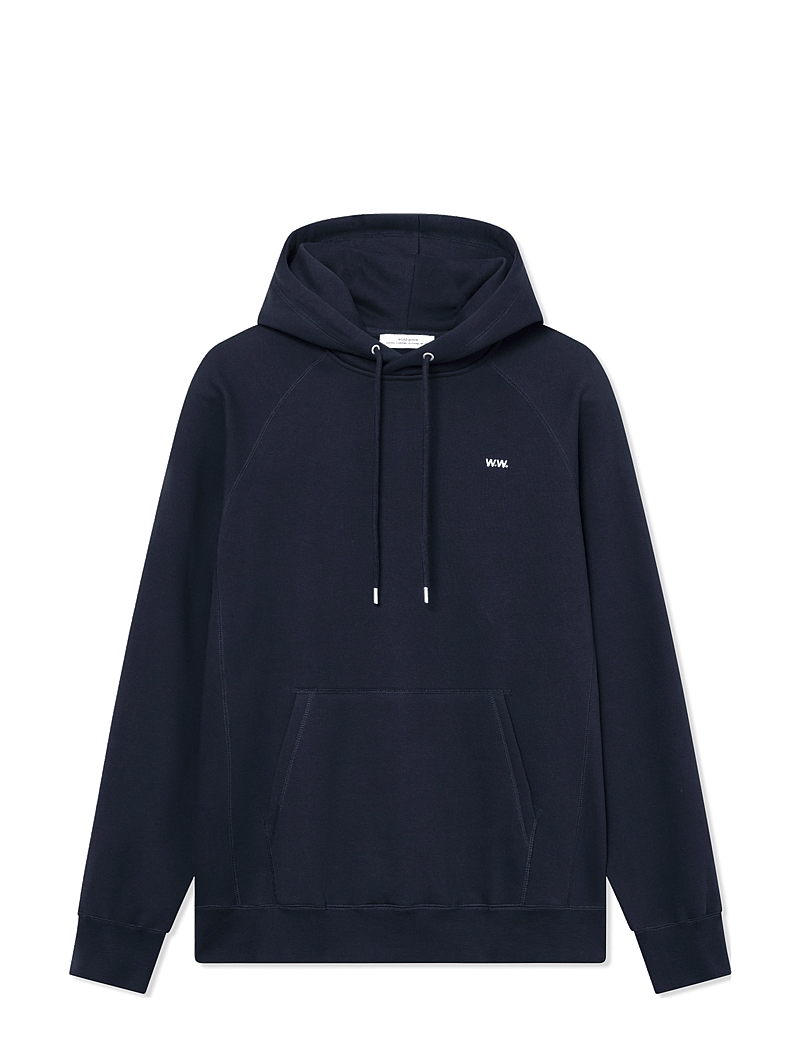 WOOD WOOD - Essential Fred classic hoodie GOTS - hættetrøjer - navy - 0