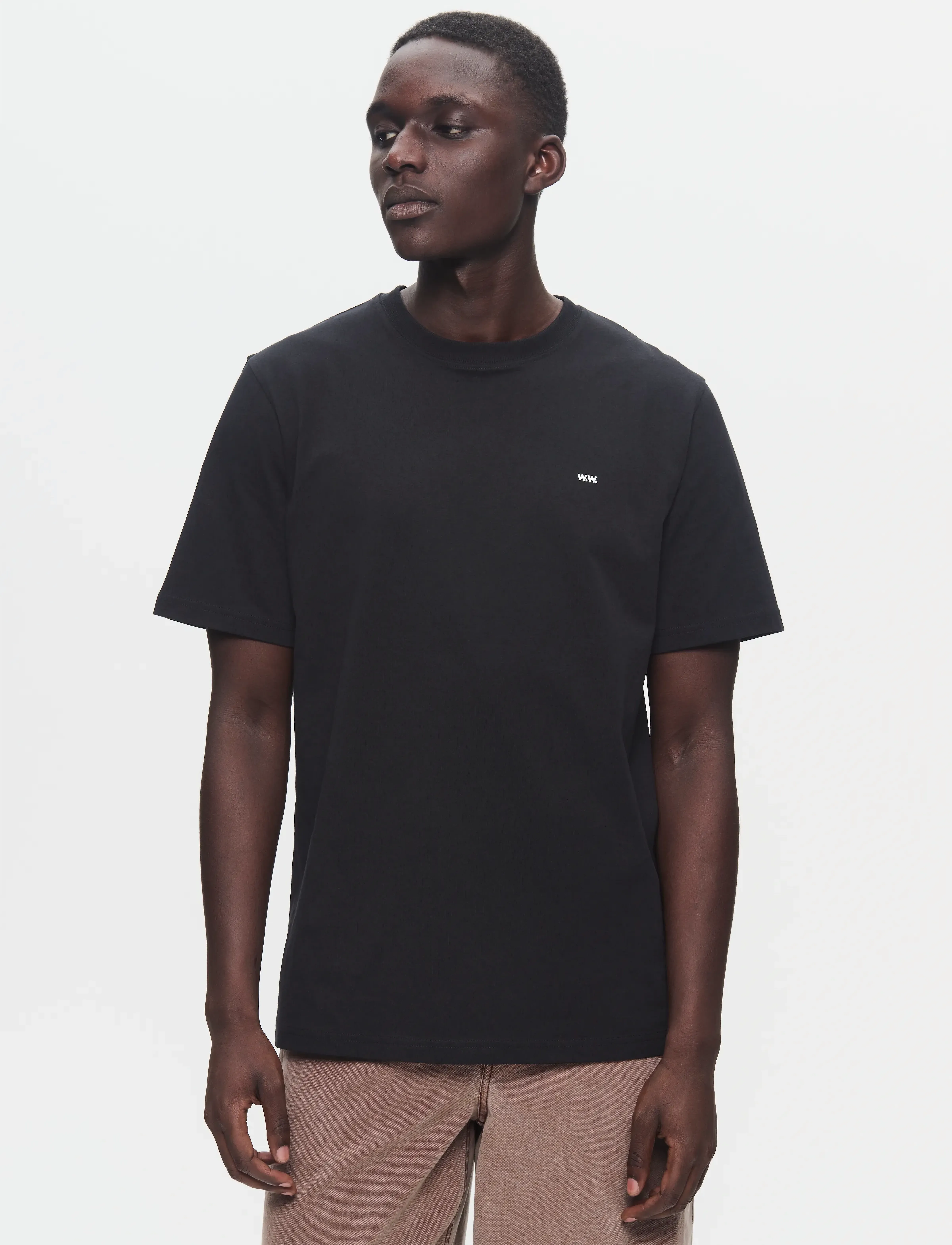 WOOD WOOD WWEssential Sami Tshirt - T-särgid - BLACK / black