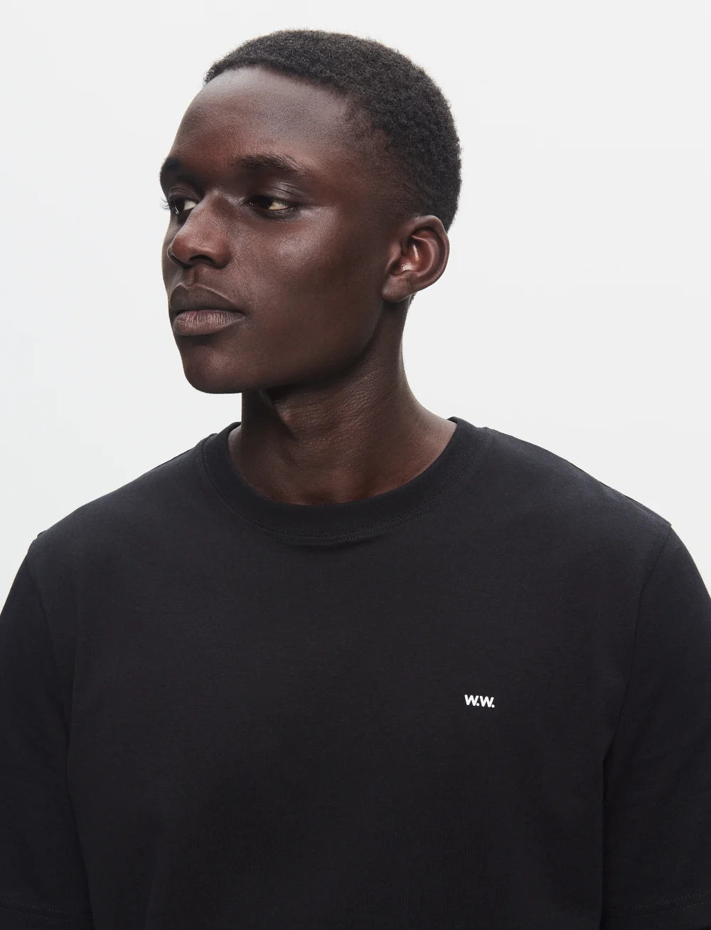 WOOD WOOD - WWEssential Sami classic Tshirt - kortærmede t-shirts - black beauty - 0