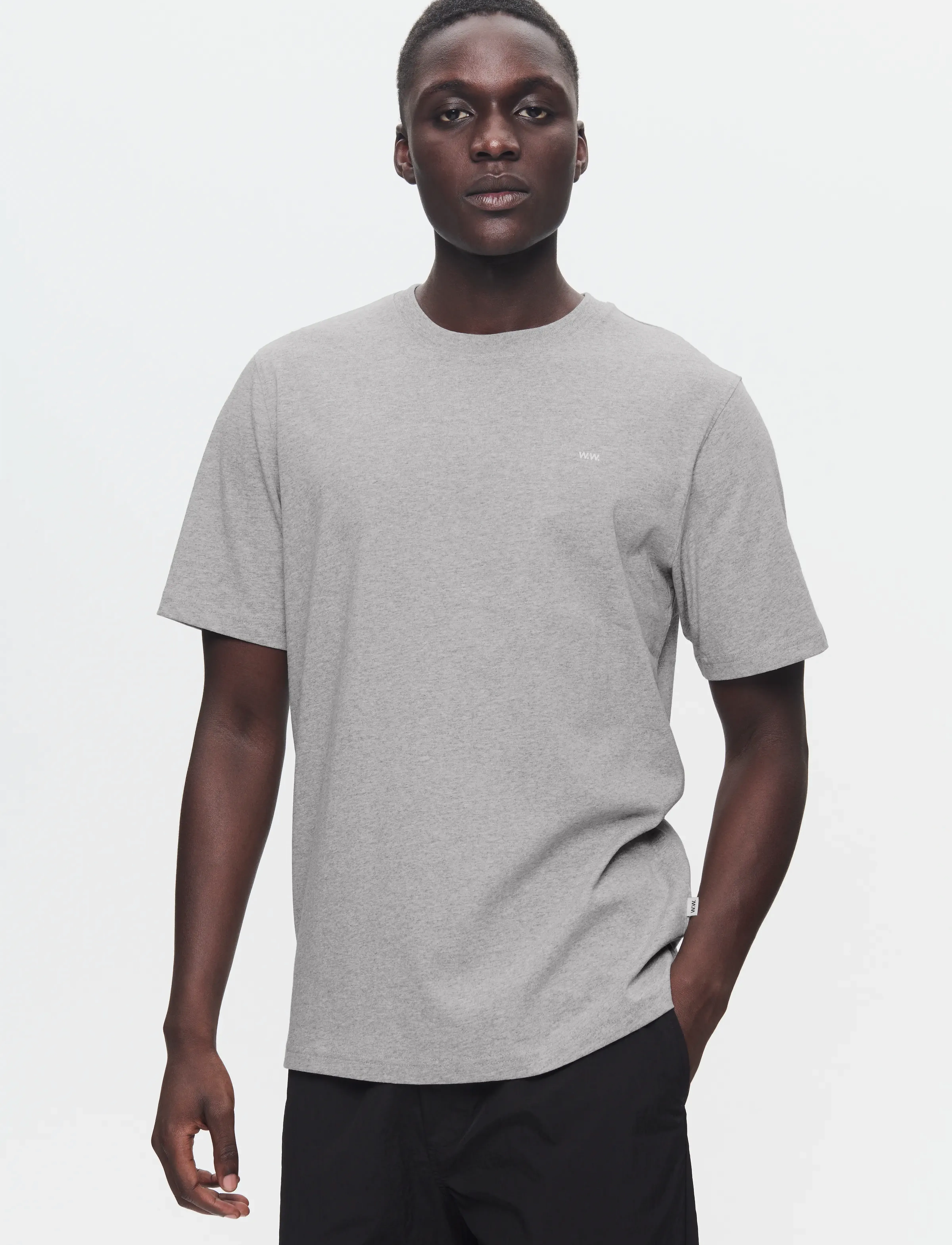 WOOD WOOD Wwessential Sami Tshirt, Mænd, Essentiel T-shirt, Grå, Str: XS