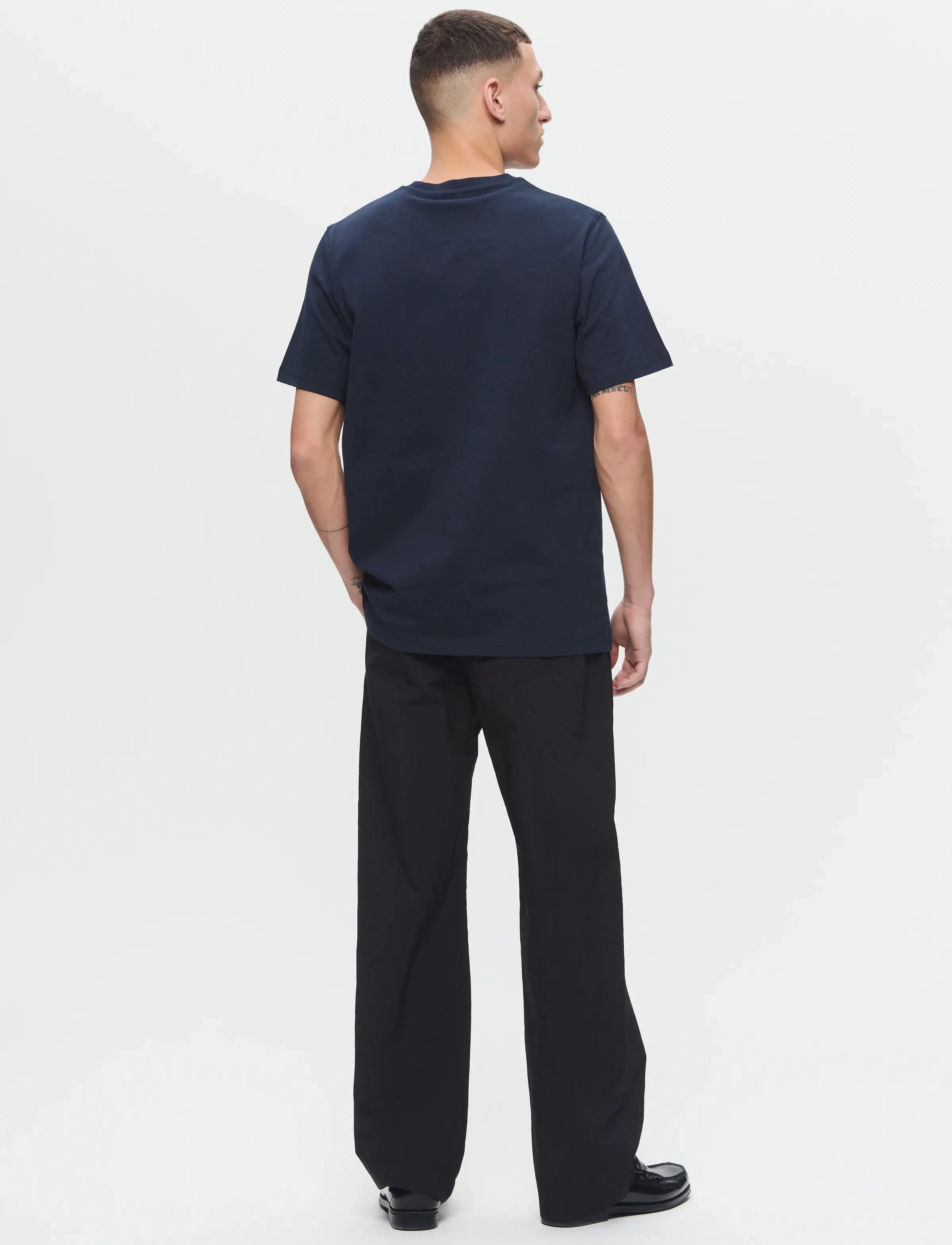 WOOD WOOD - WWEssential Sami Tshirt - short-sleeved t-shirts - navy - 4