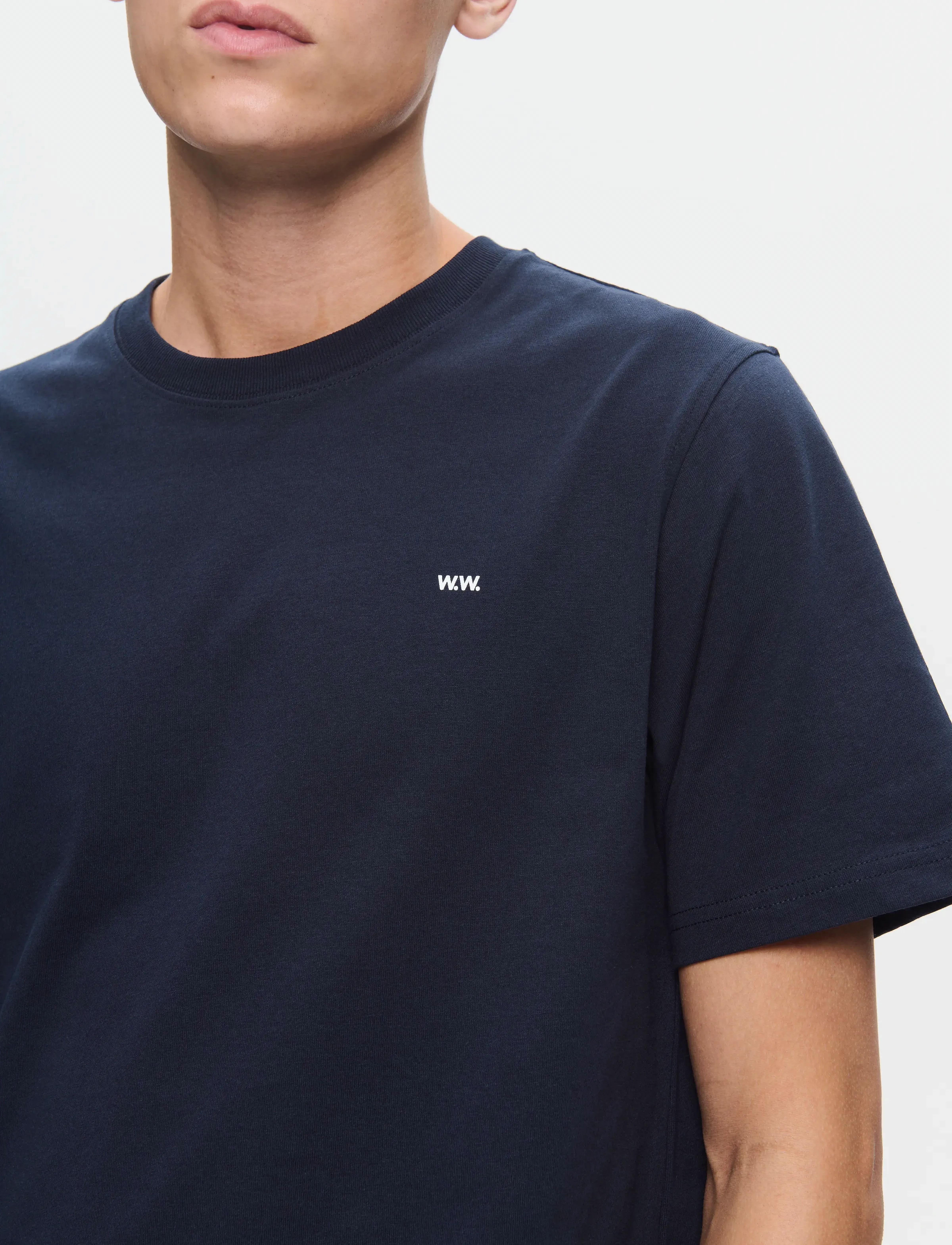 WOOD WOOD - WWEssential Sami Tshirt - short-sleeved t-shirts - navy - 5