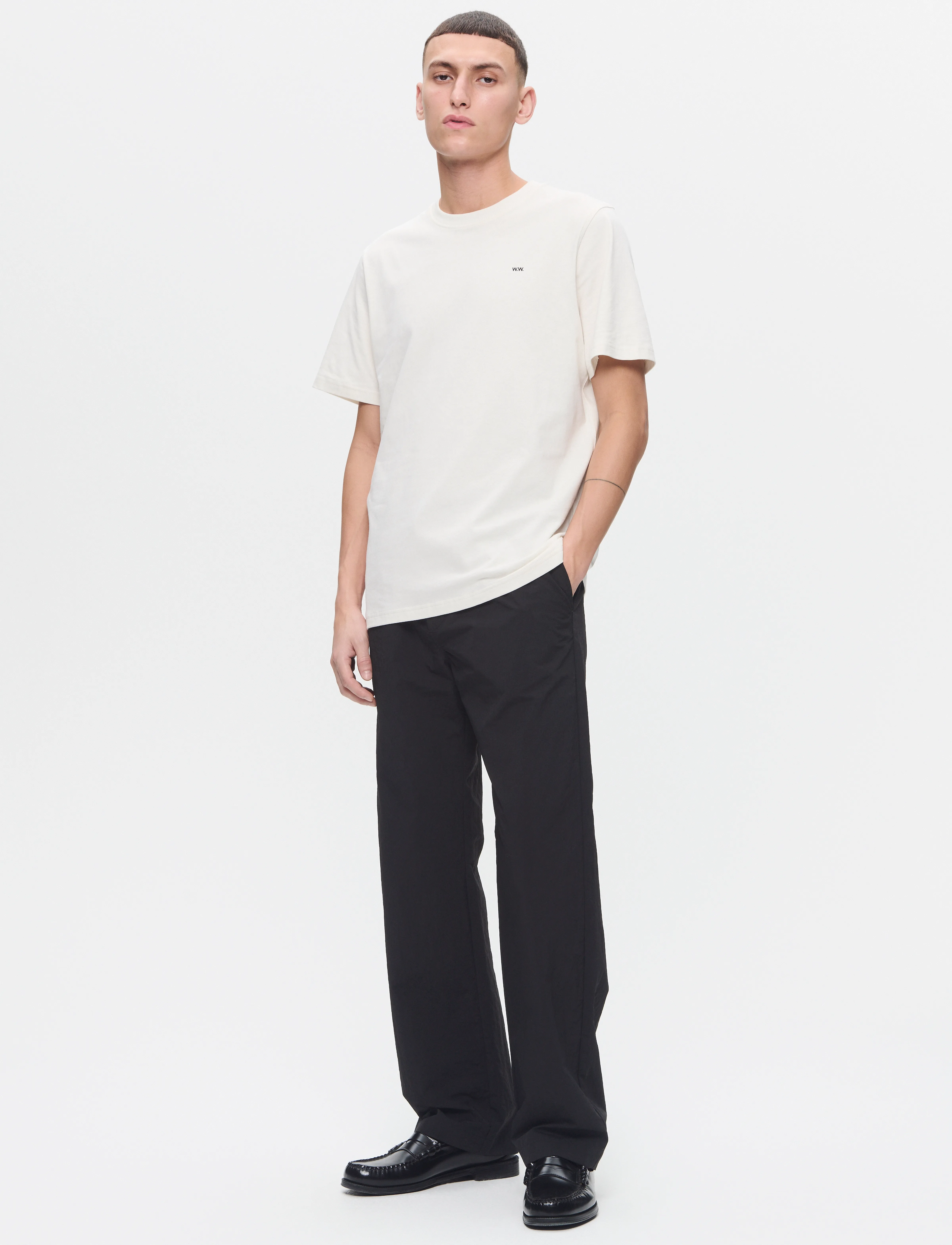 WOOD WOOD Wwessential Sami Tshirt, Mænd, Essentiel T-shirt, Hvid, Str: XS