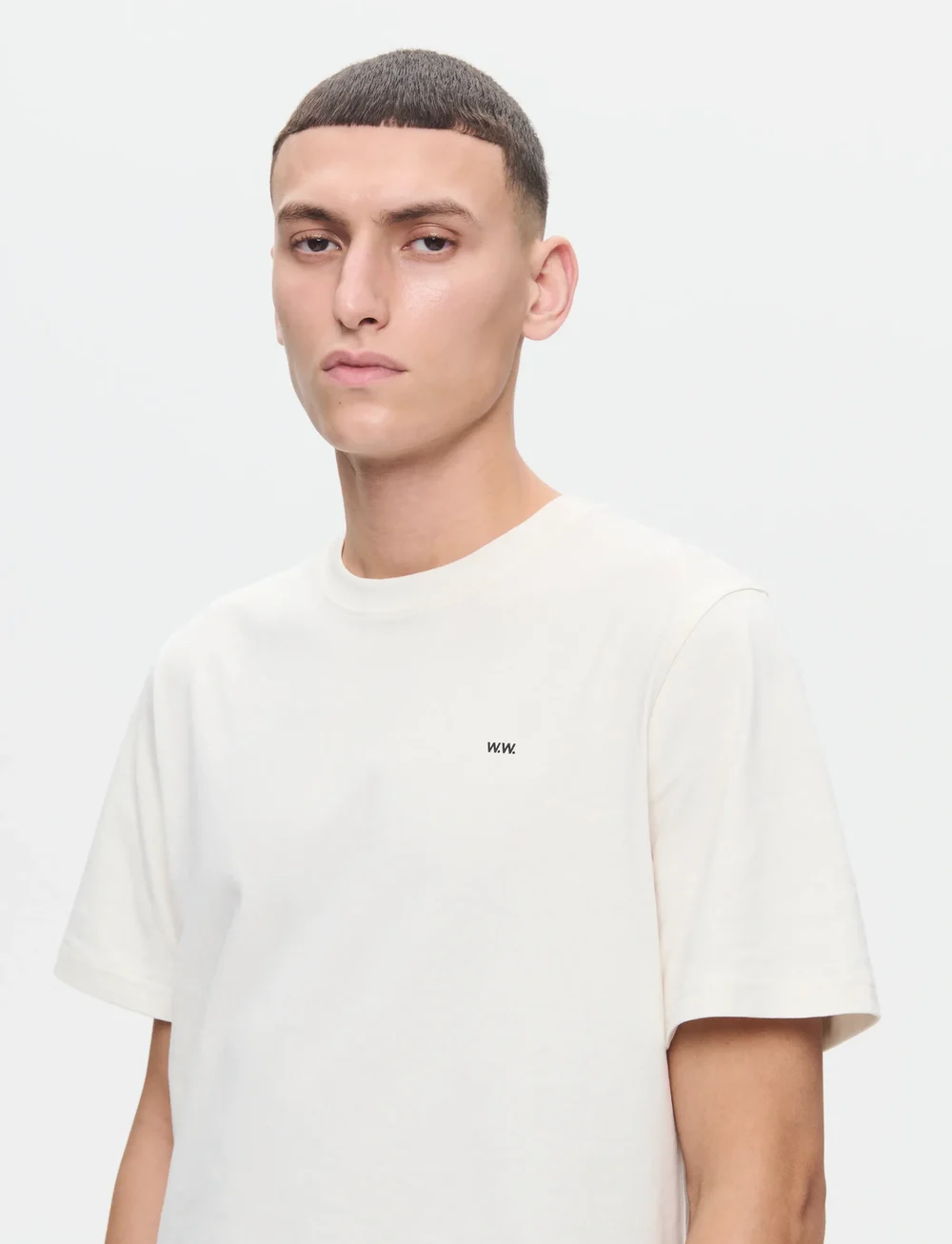 WOOD WOOD - WWEssential Sami Tshirt - short-sleeved t-shirts - white - 5