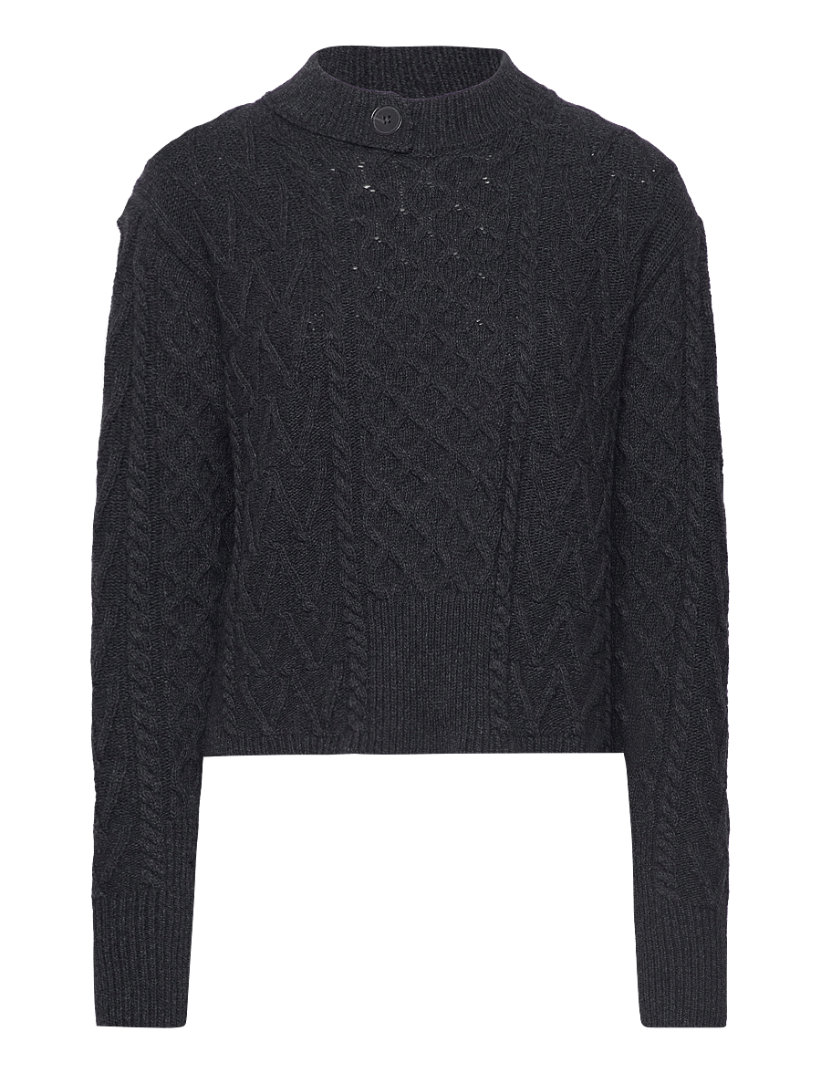 WOOD WOOD - Tania Aran knit jumper - striktrøjer - dark grey - 1