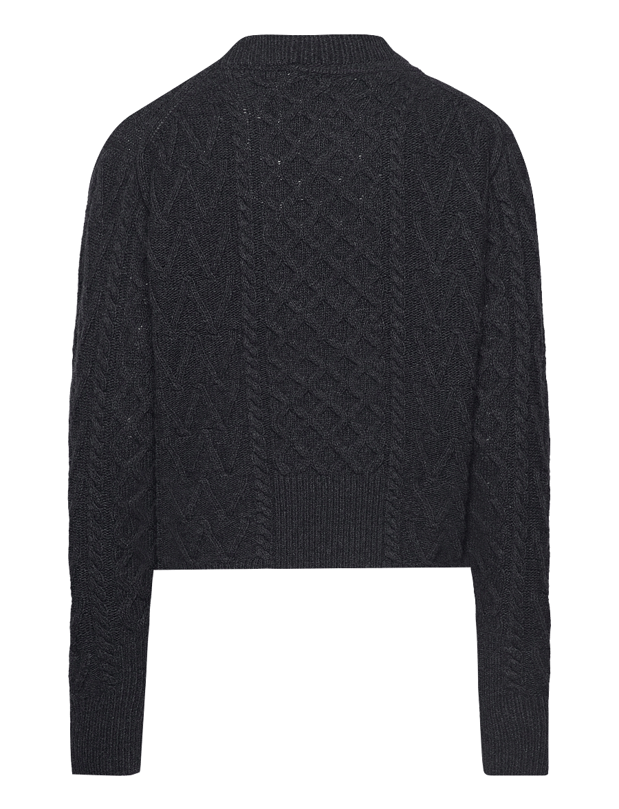 WOOD WOOD - Tania Aran knit jumper - striktrøjer - dark grey - 2