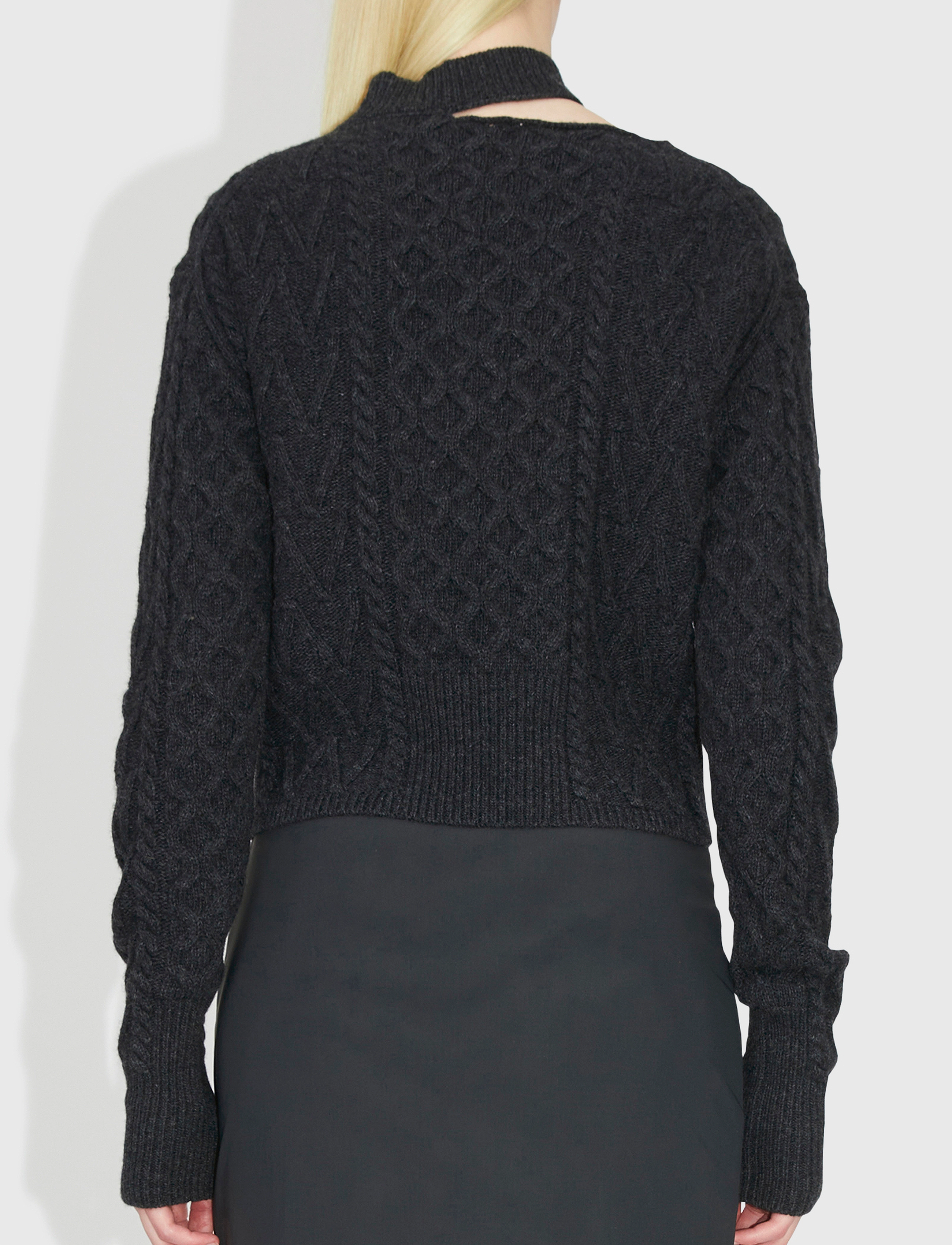 WOOD WOOD - Tania Aran knit jumper - striktrøjer - dark grey - 3
