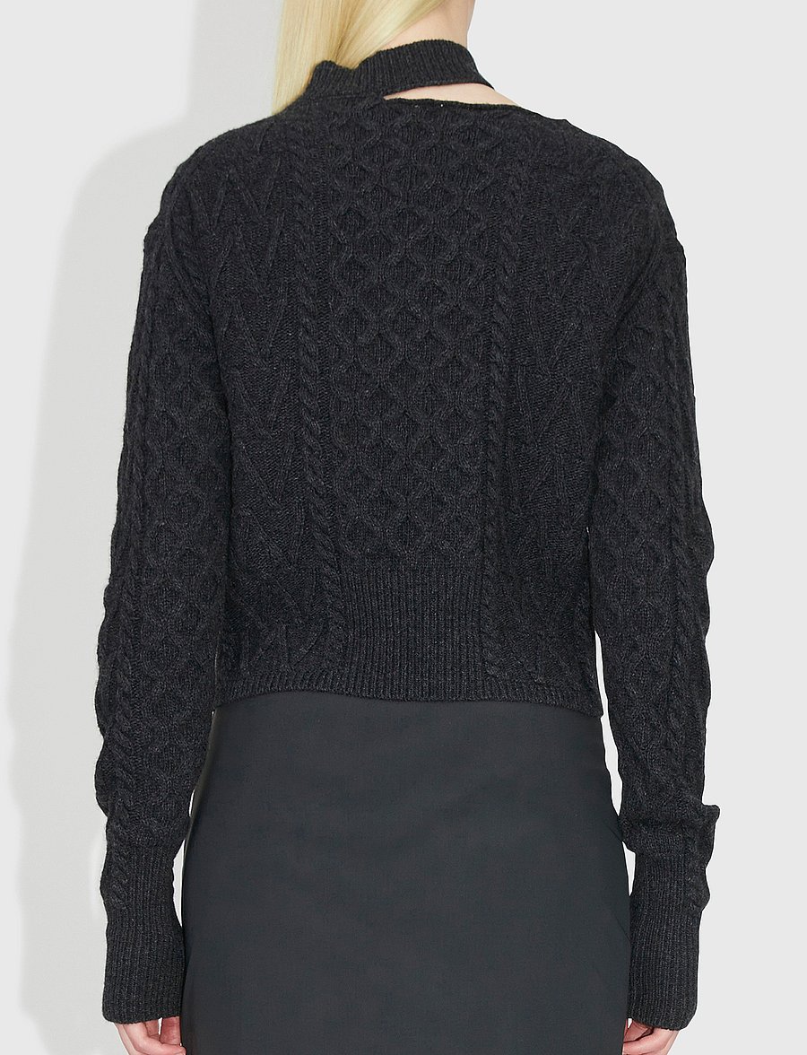 WOOD WOOD - Tania Aran knit jumper - striktrøjer - dark grey - 3
