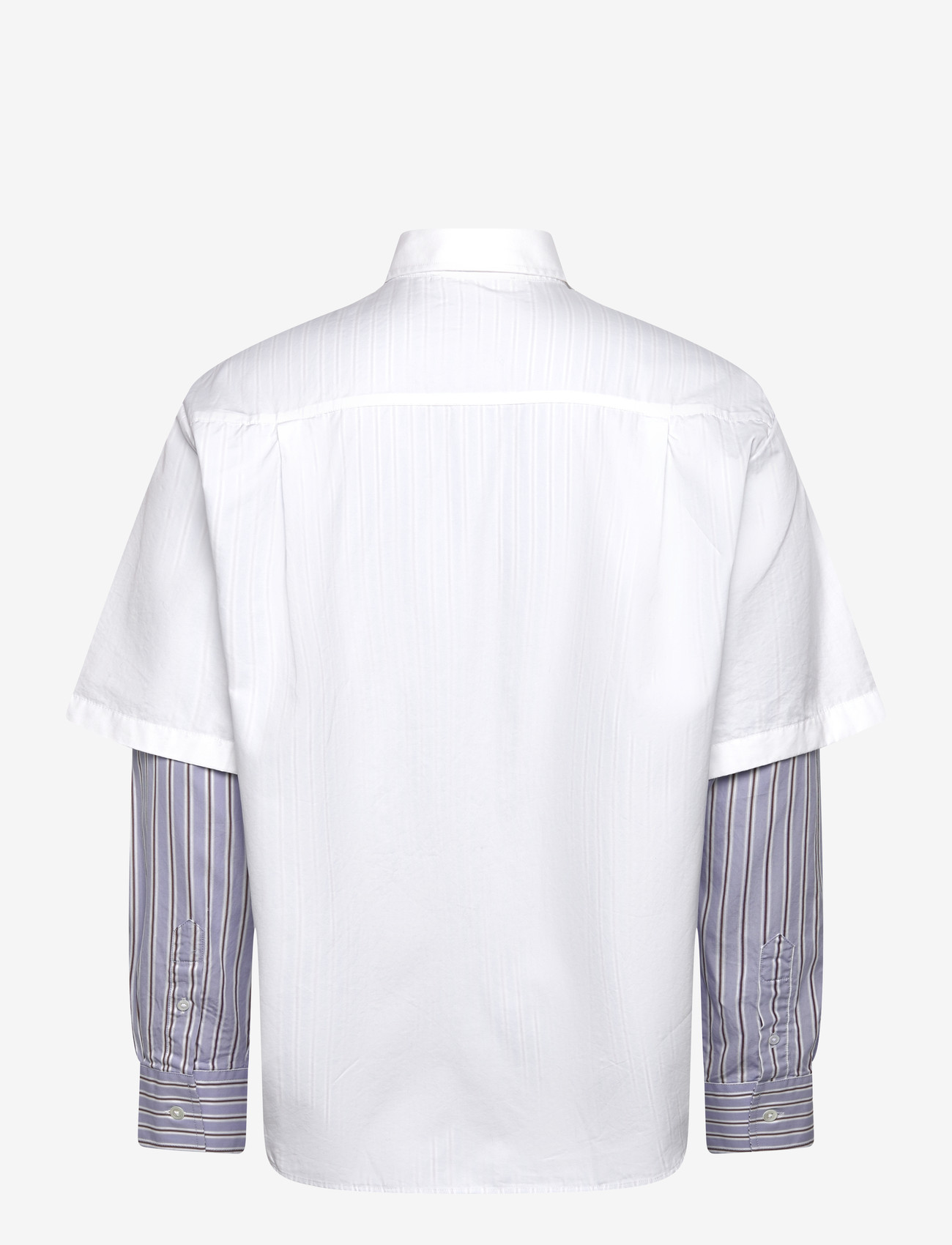 WOOD WOOD - WWDom DB Sleeve Stripe Shirt - casual skjortor - azure blue stripes - 1