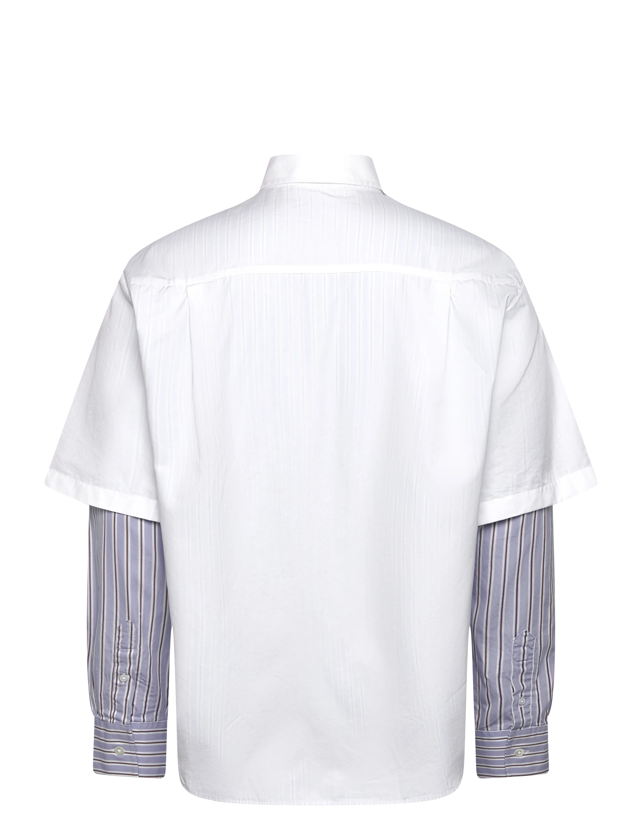 WOOD WOOD - WWDom DB Sleeve Stripe Shirt - casual shirts - azure blue stripes - 1
