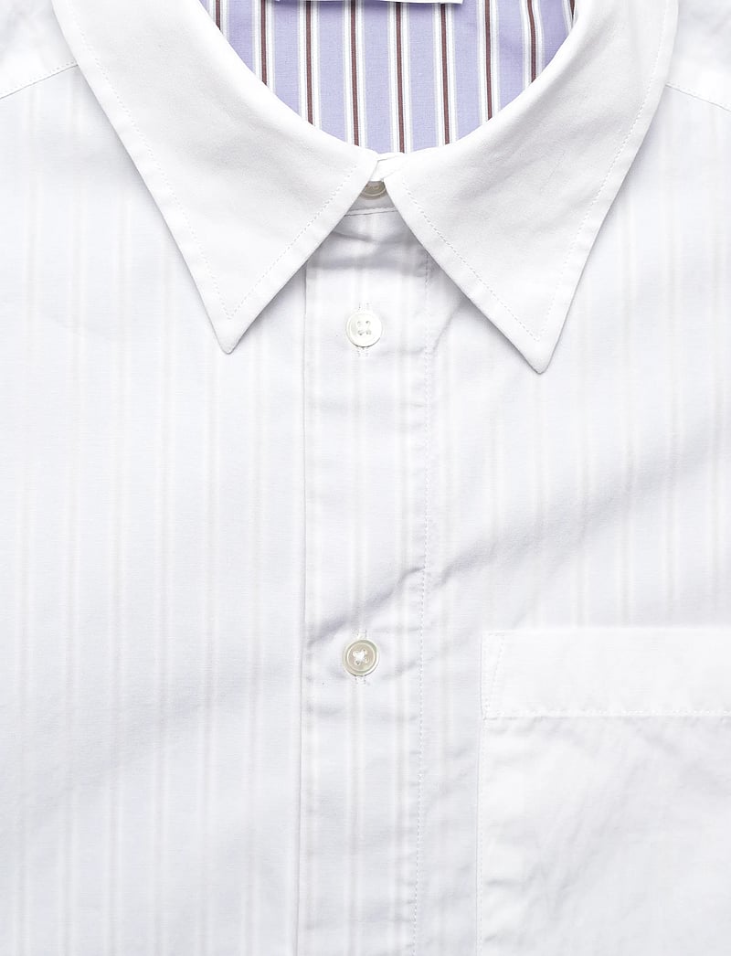 WOOD WOOD - WWDom DB Sleeve Stripe Shirt - casual skjortor - azure blue stripes - 2