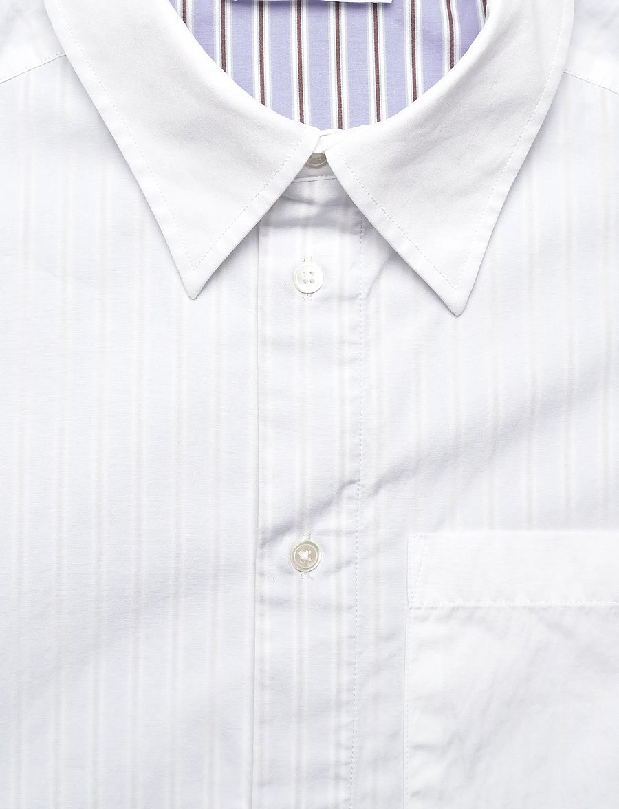 WOOD WOOD - WWDom DB Sleeve Stripe Shirt - casual shirts - azure blue stripes - 2