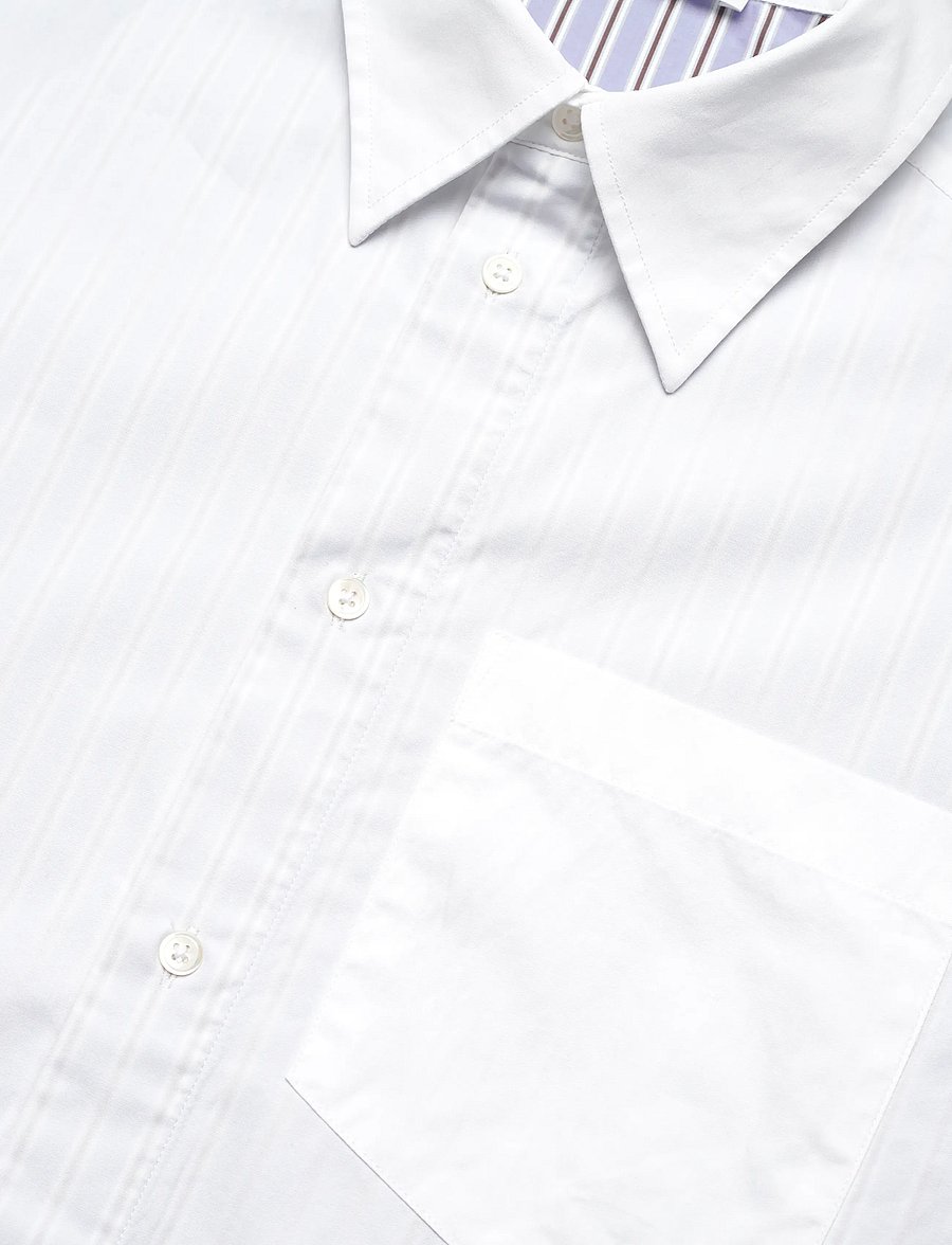WOOD WOOD - WWDom DB Sleeve Stripe Shirt - casual shirts - azure blue stripes - 3