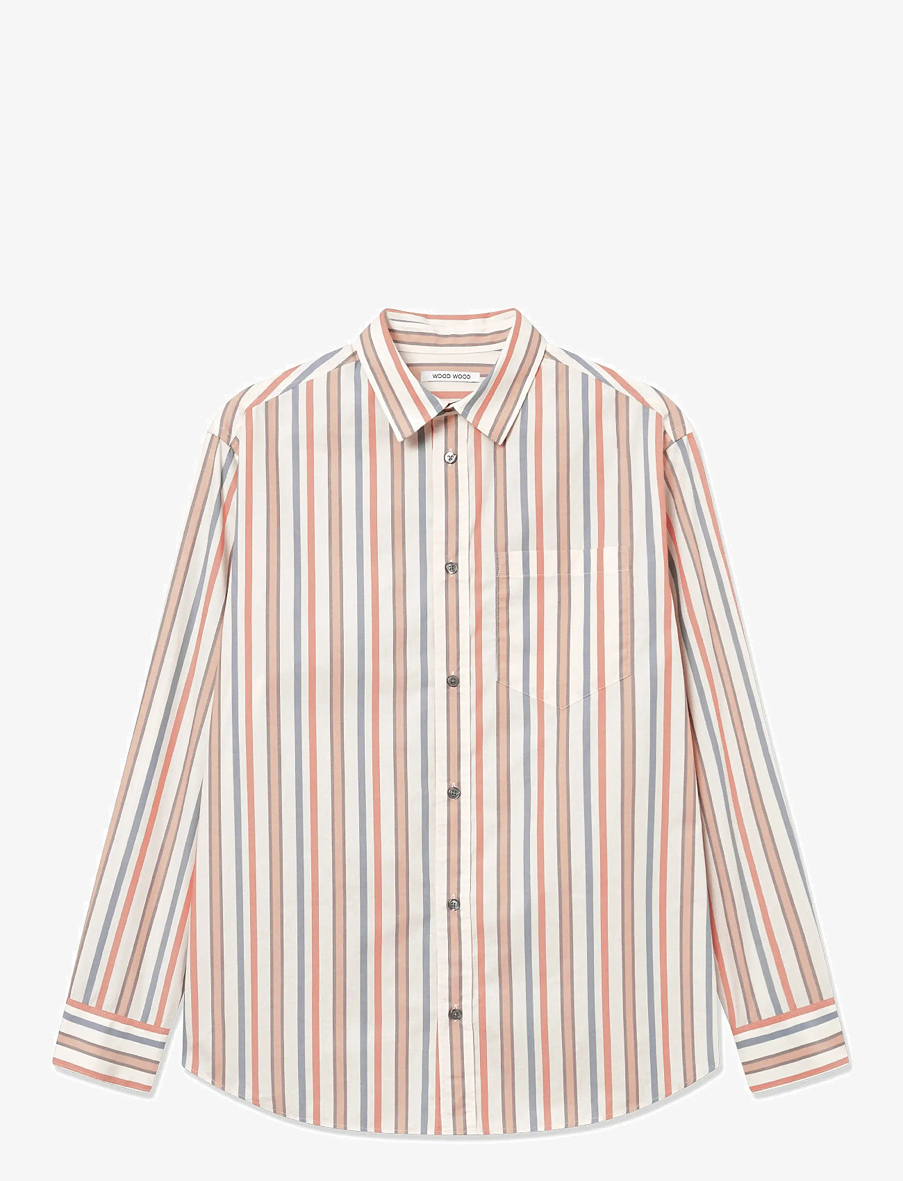 WOOD WOOD - WWNico shirt stripe - stribede skjorter - silver gray - 1