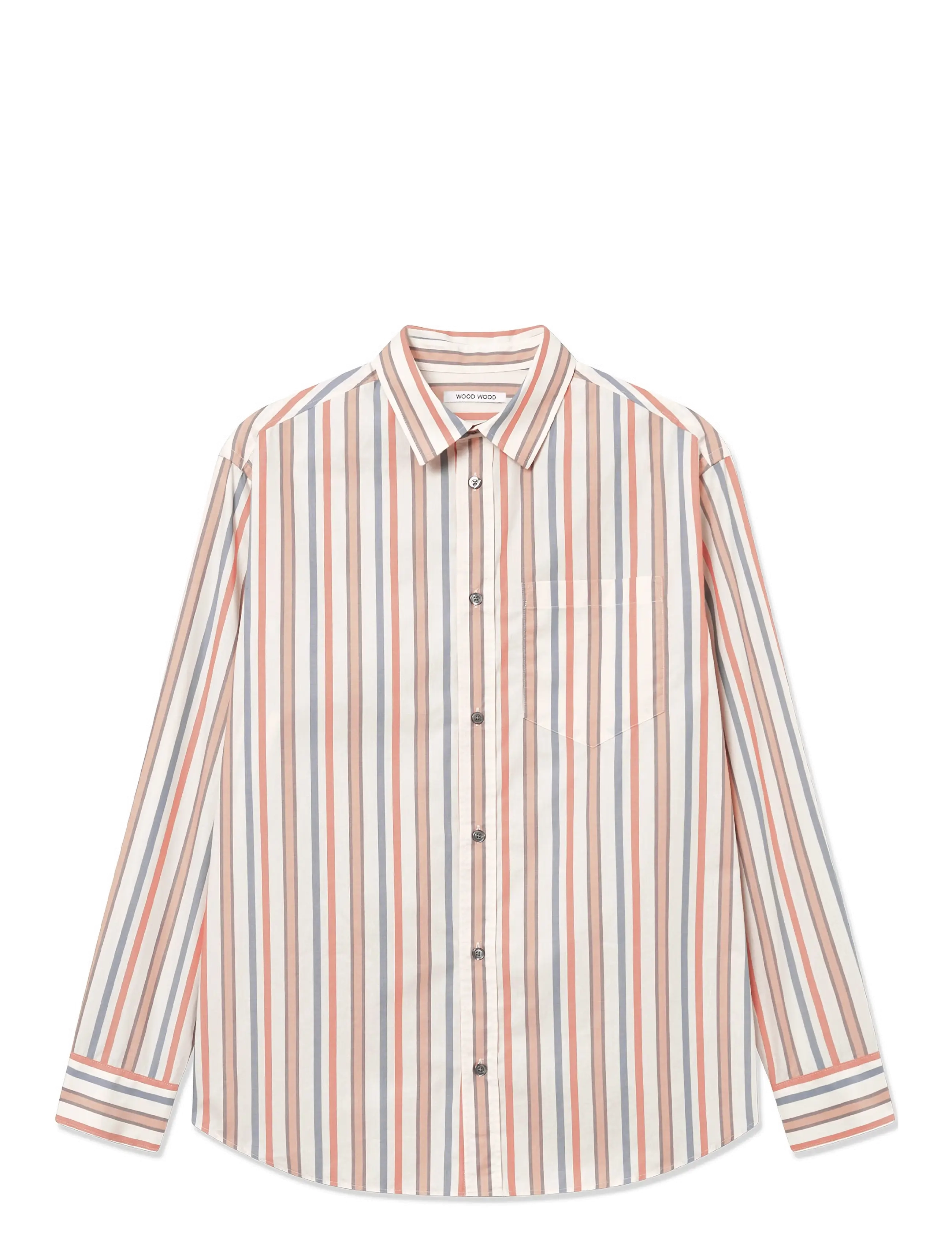 WOOD WOOD - WWNico shirt stripe - gestreifte hemden - silver gray - 1