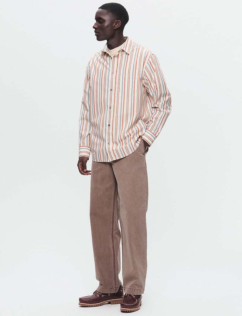 WOOD WOOD - WWNico shirt stripe - stribede skjorter - silver gray - 2