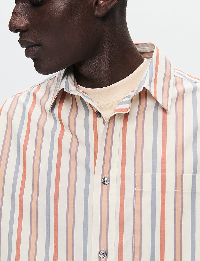 WOOD WOOD - WWNico shirt stripe - stribede skjorter - silver gray - 4