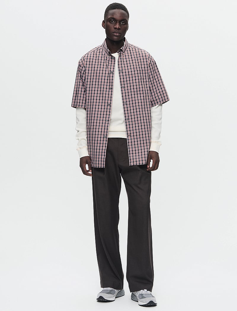 WOOD WOOD - WWAaron SS shirt check - kurzarmhemden - flame scarlet - 2