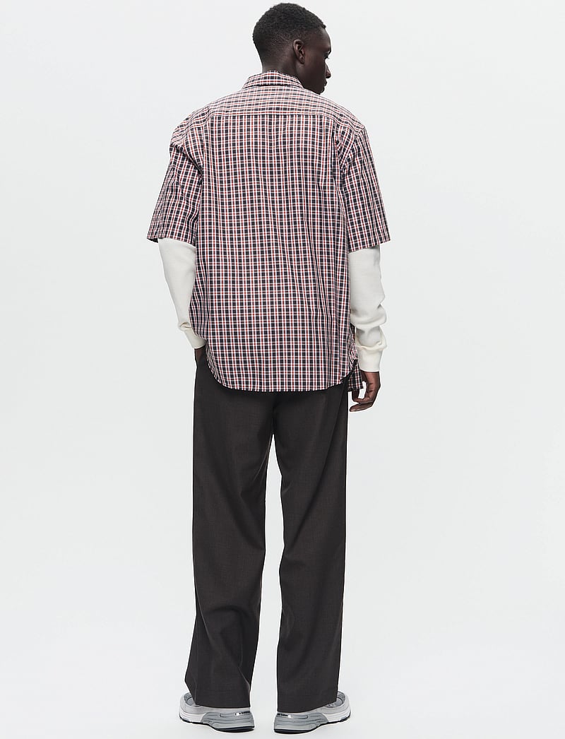 WOOD WOOD - WWAaron SS shirt check - kurzarmhemden - flame scarlet - 3