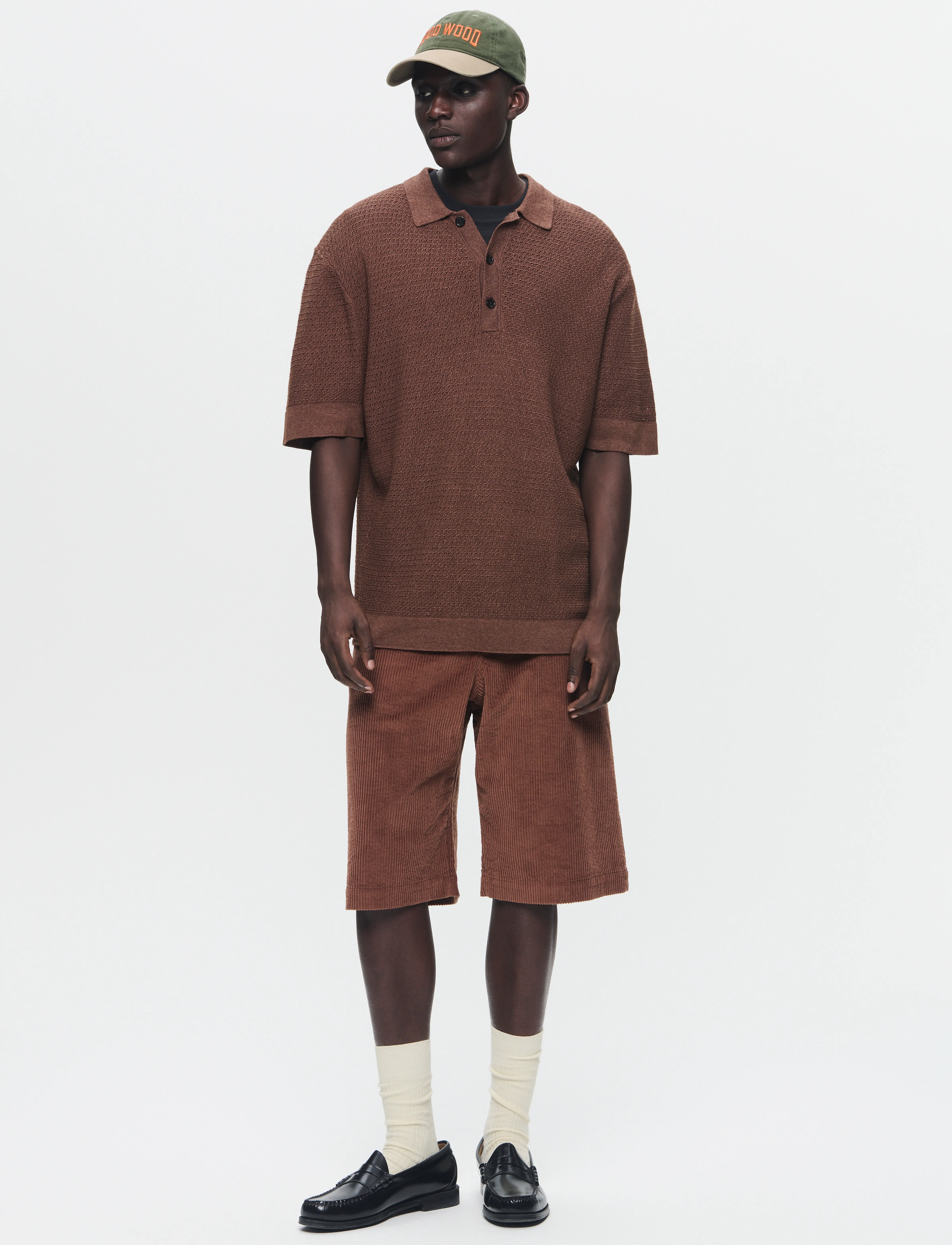 WOOD WOOD - WWBrett corduroy shorts - casual shorts - potting soil - 2