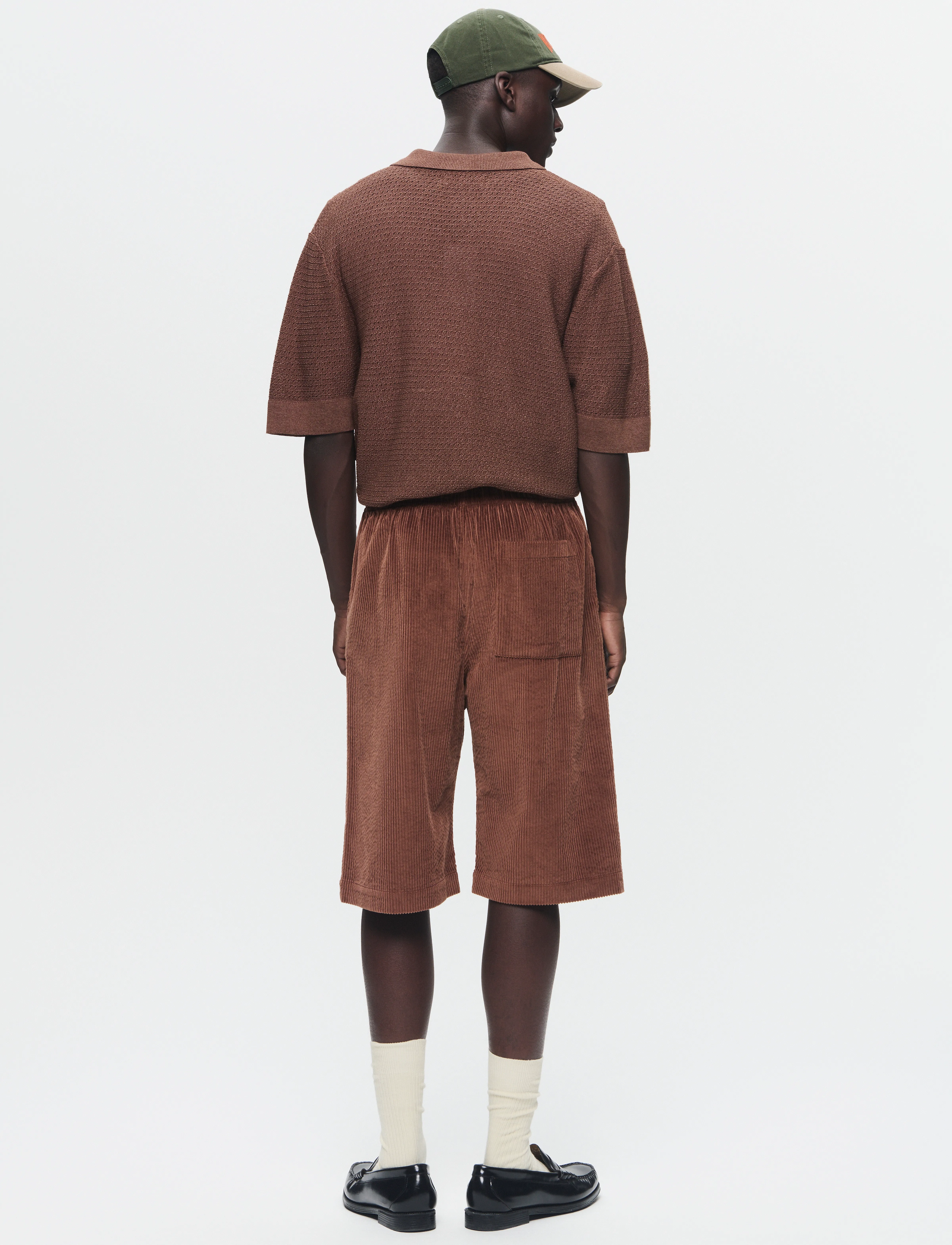 WOOD WOOD - WWBrett corduroy shorts - casual shorts - potting soil - 3
