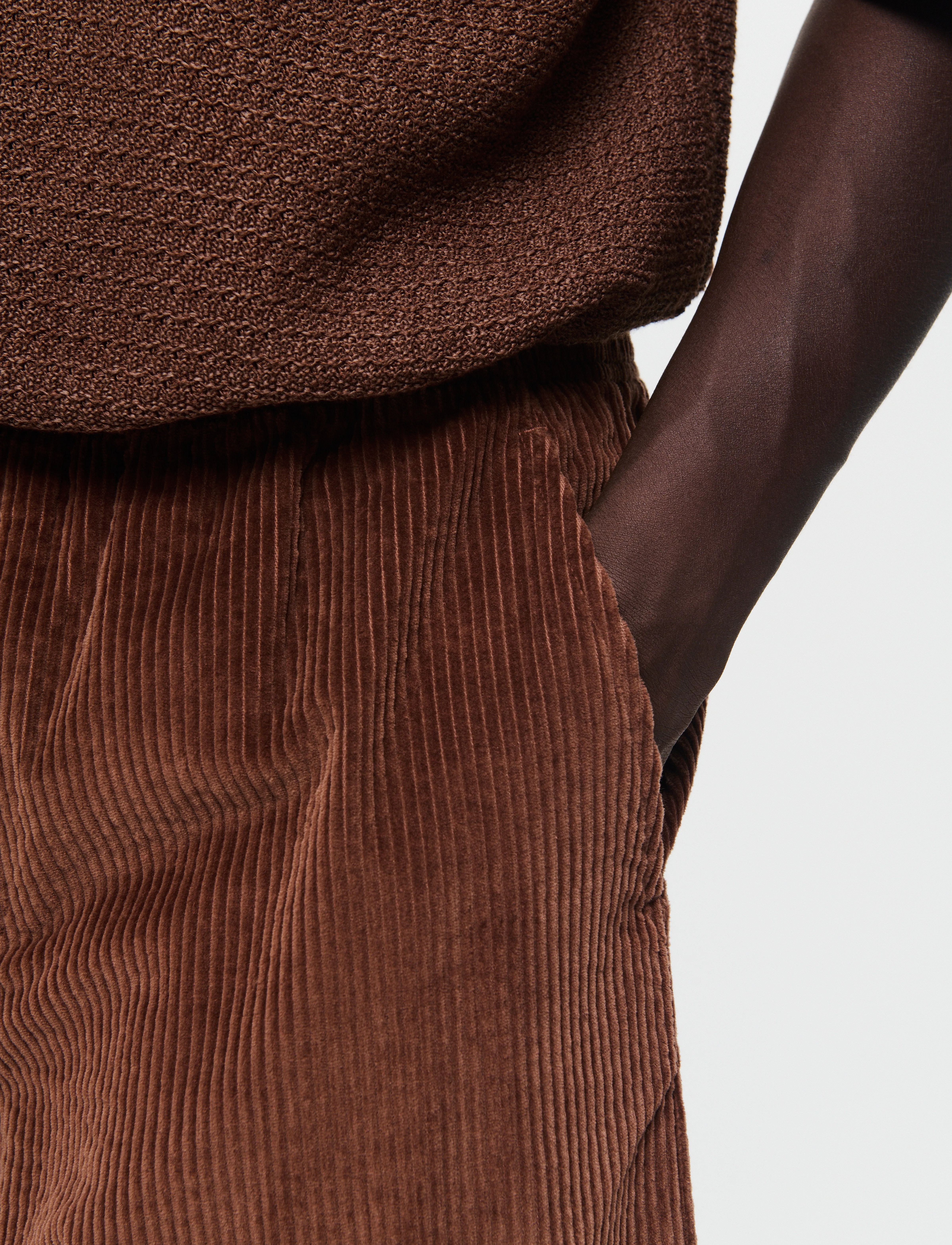 WOOD WOOD - WWBrett corduroy shorts - casual shorts - potting soil - 4