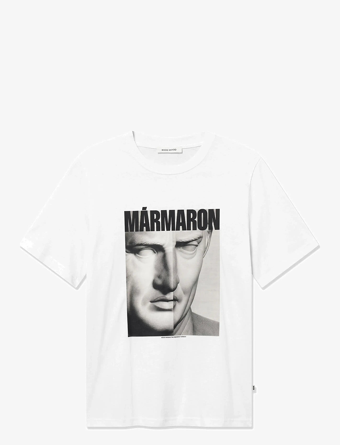 WOOD WOOD - WWBobby Marmaron - kortærmede t-shirts - bright white - 1