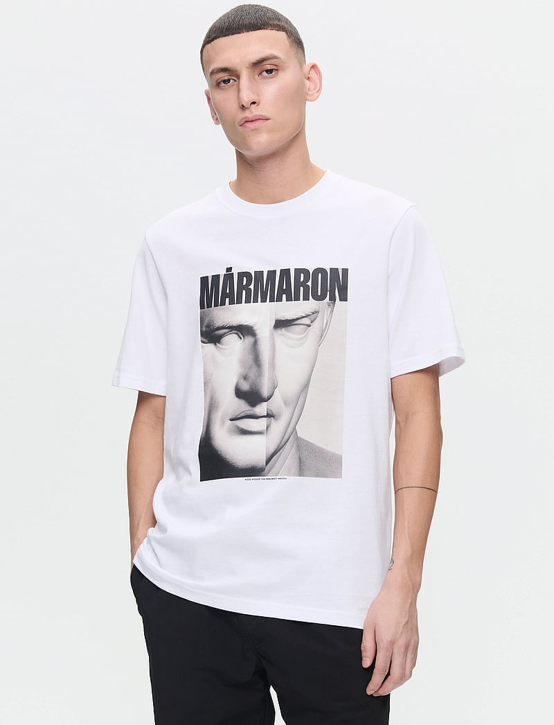WOOD WOOD - WWBobby Marmaron - kurzärmelig - bright white - 0