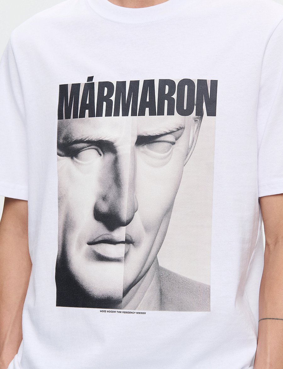 WOOD WOOD - WWBobby Marmaron - korte mouwen - bright white - 4