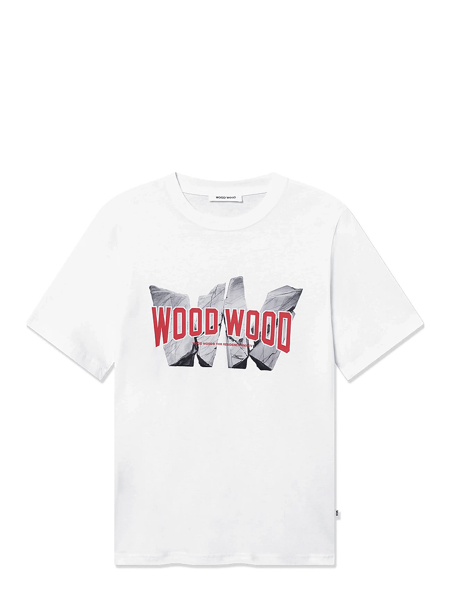 WOOD WOOD - WWBobby Archrock - kurzärmelig - bright white - 1